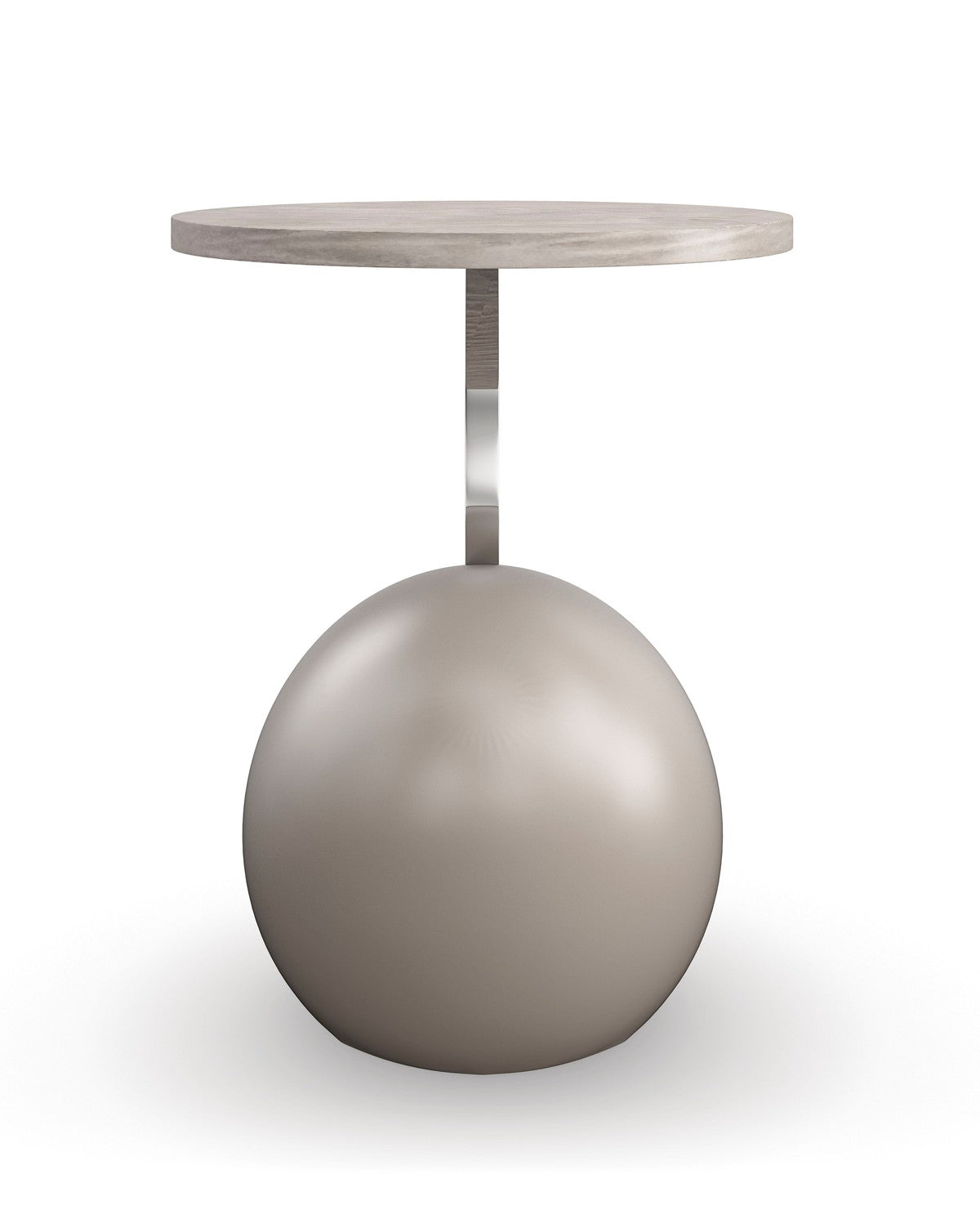 Onyx Side Table  - Brown, Silver