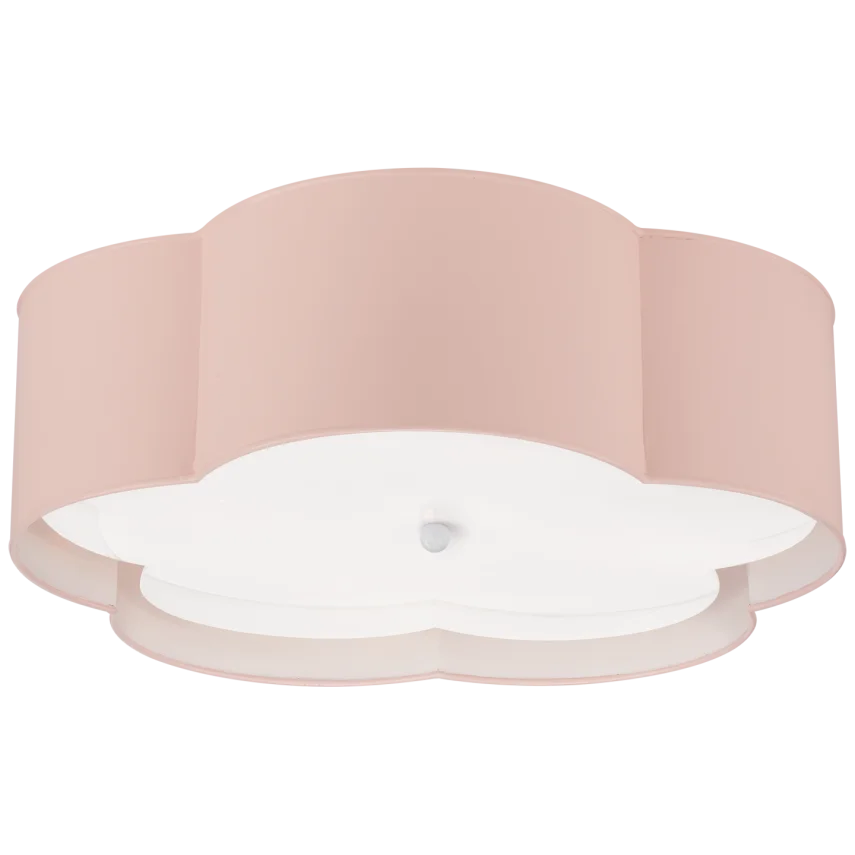 Bry Large Flower Flush Mount-Visual Comfort-VISUAL-KS 4118PNK/WHT-FA-Flush MountsPink and White with Frosted Acrylic-4-France and Son