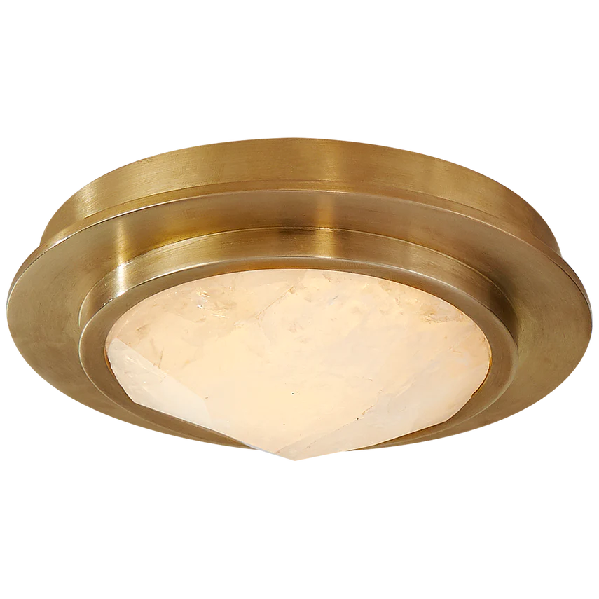 Holcyan 5" Solitaire Bezel Flush Mount-Visual Comfort-VISUAL-KW 4093AB/Q-Flush Mounts-1-France and Son