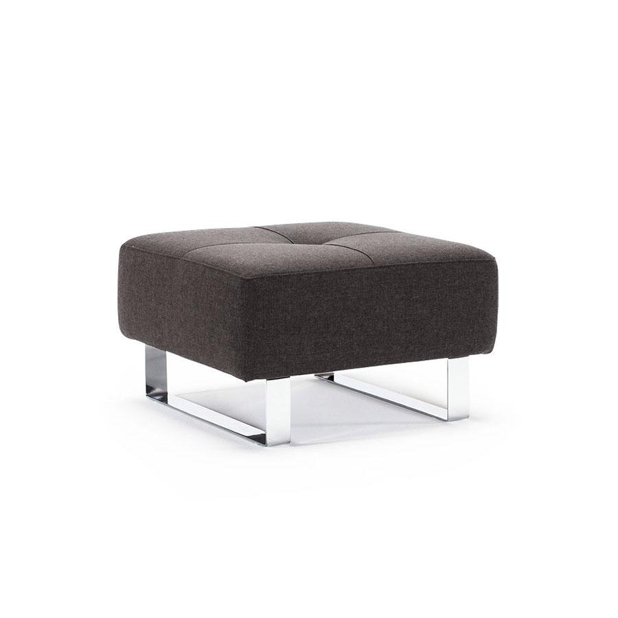 Deluxe excess ottoman CHROME-Innovation Living-INNO-94-748251578-0-Stools & OttomansKenya Taupe-6-France and Son
