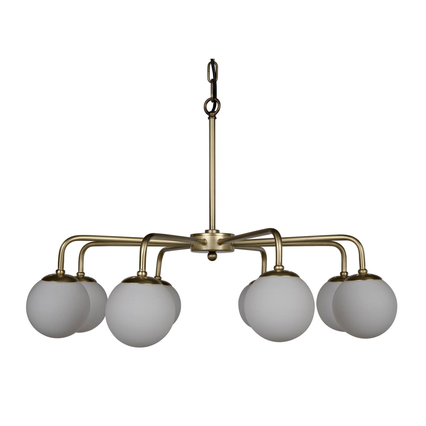 Larenta Chandelier - Antique Brass-Noir-NOIR-LAMP540MB-Chandeliers-1-France and Son