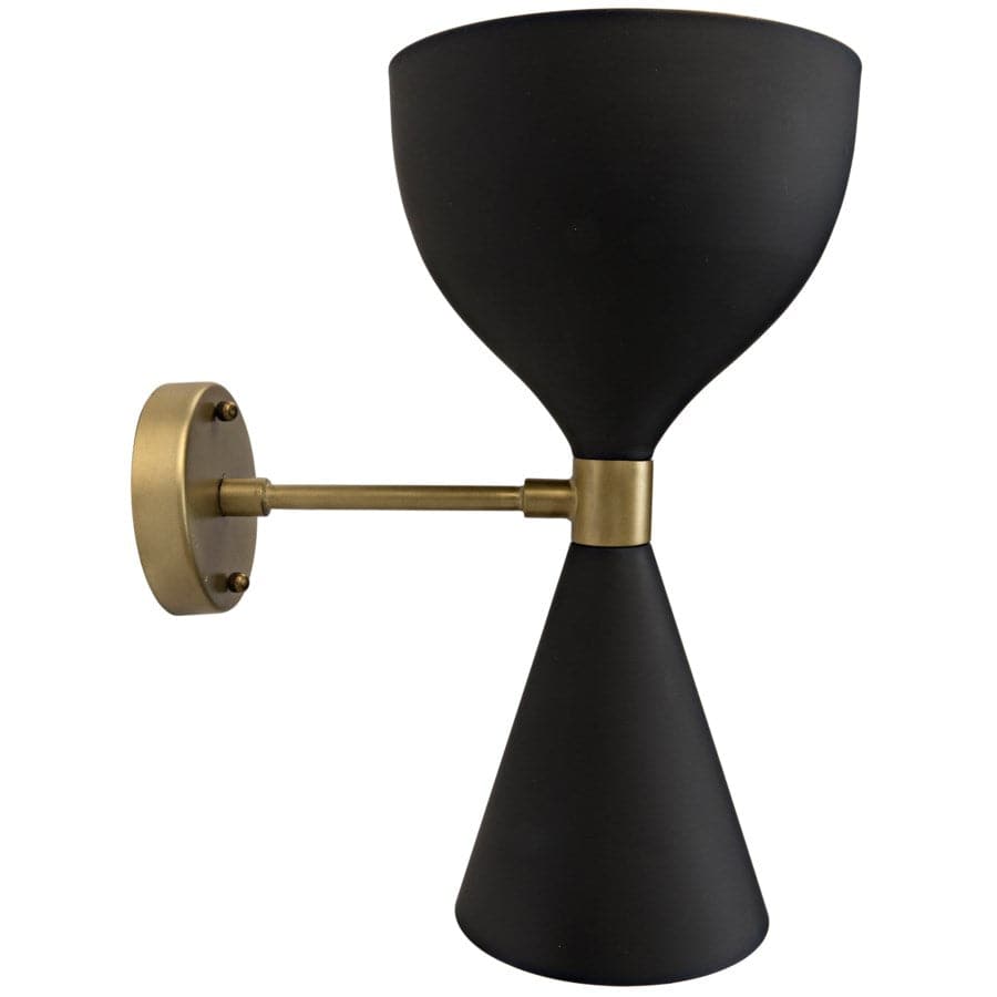 Aegeon Sconce, Black Metal-Noir-NOIR-LAMP723MTB-Wall Lighting-2-France and Son