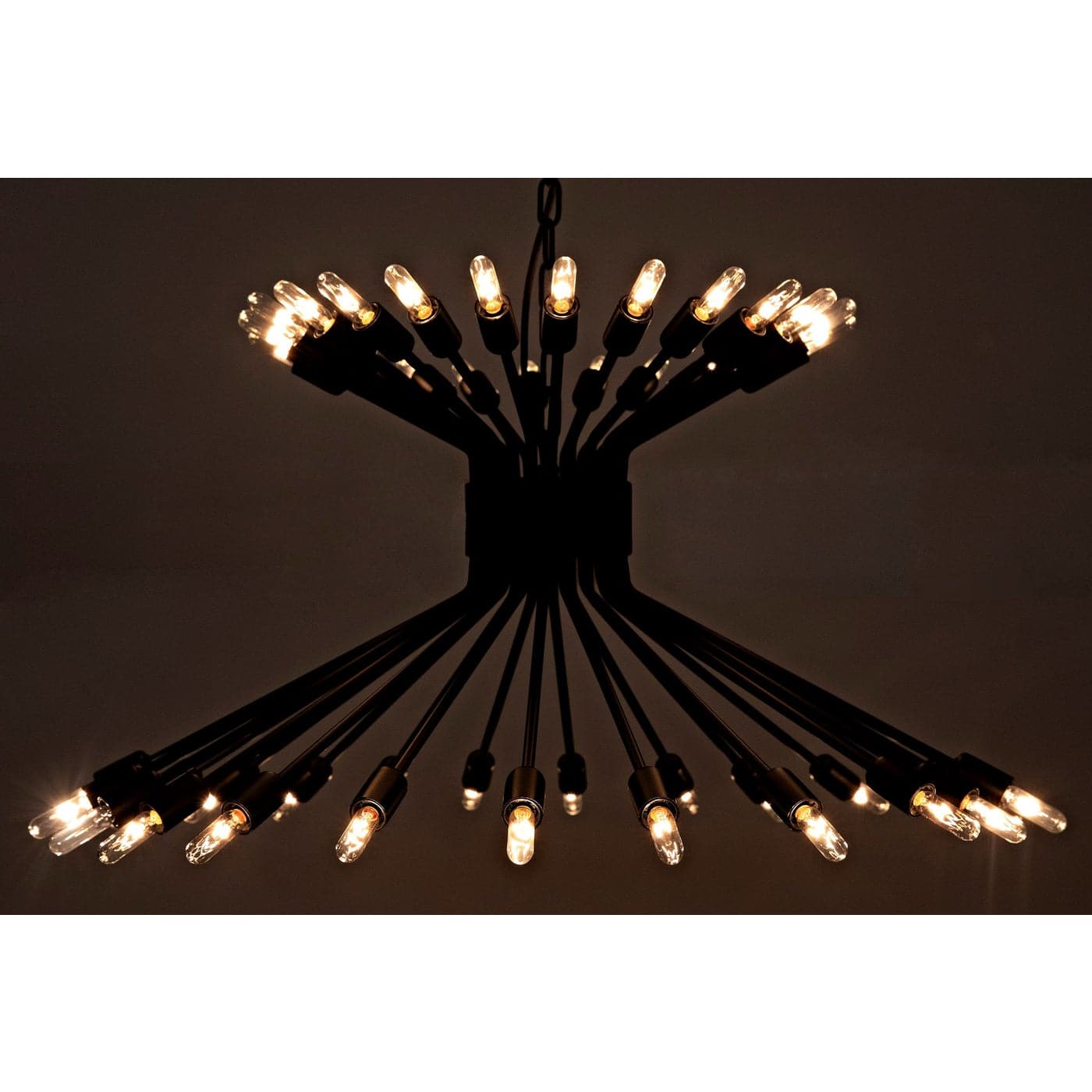 Mancini Chandelier - Black Steel-Noir-NOIR-LAMP774MTB-Chandeliers-3-France and Son