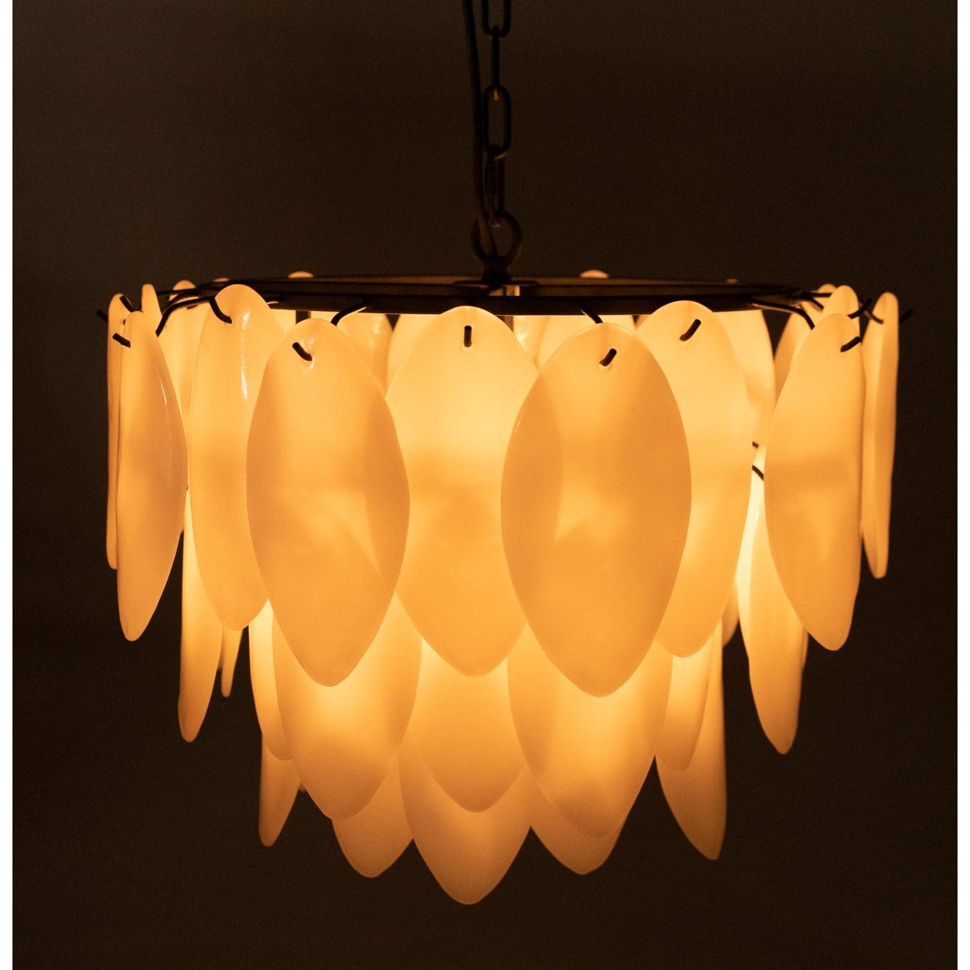 Lotus Chandelier, medium size-Noir-NOIR-LAMP781MTB-Chandeliers-2-France and Son