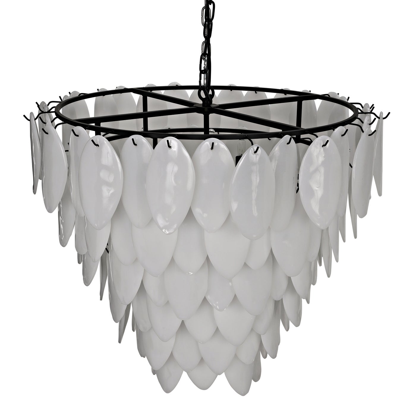 Lotus Chandelier - Extra Large-Noir-NOIR-LAMP782MTB-Chandeliers-2-France and Son