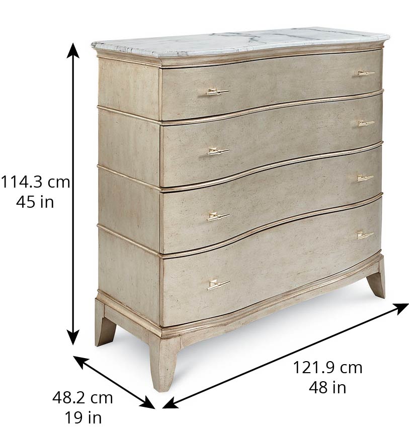 Starlite Media Chest - Silver, White