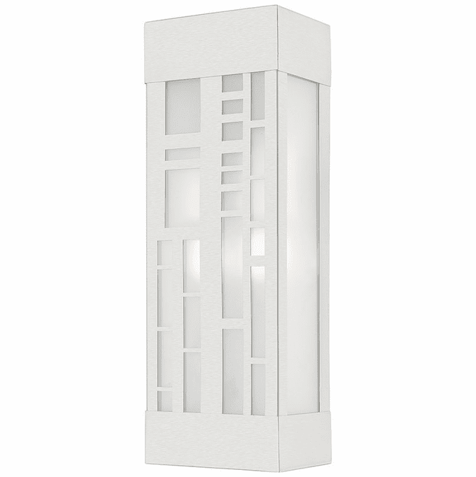 Malmo 2 Light Outdoor Sconce-Livex Lighting-LIVEX-22972-91-Wall LightingBrushed Nickel-1-France and Son