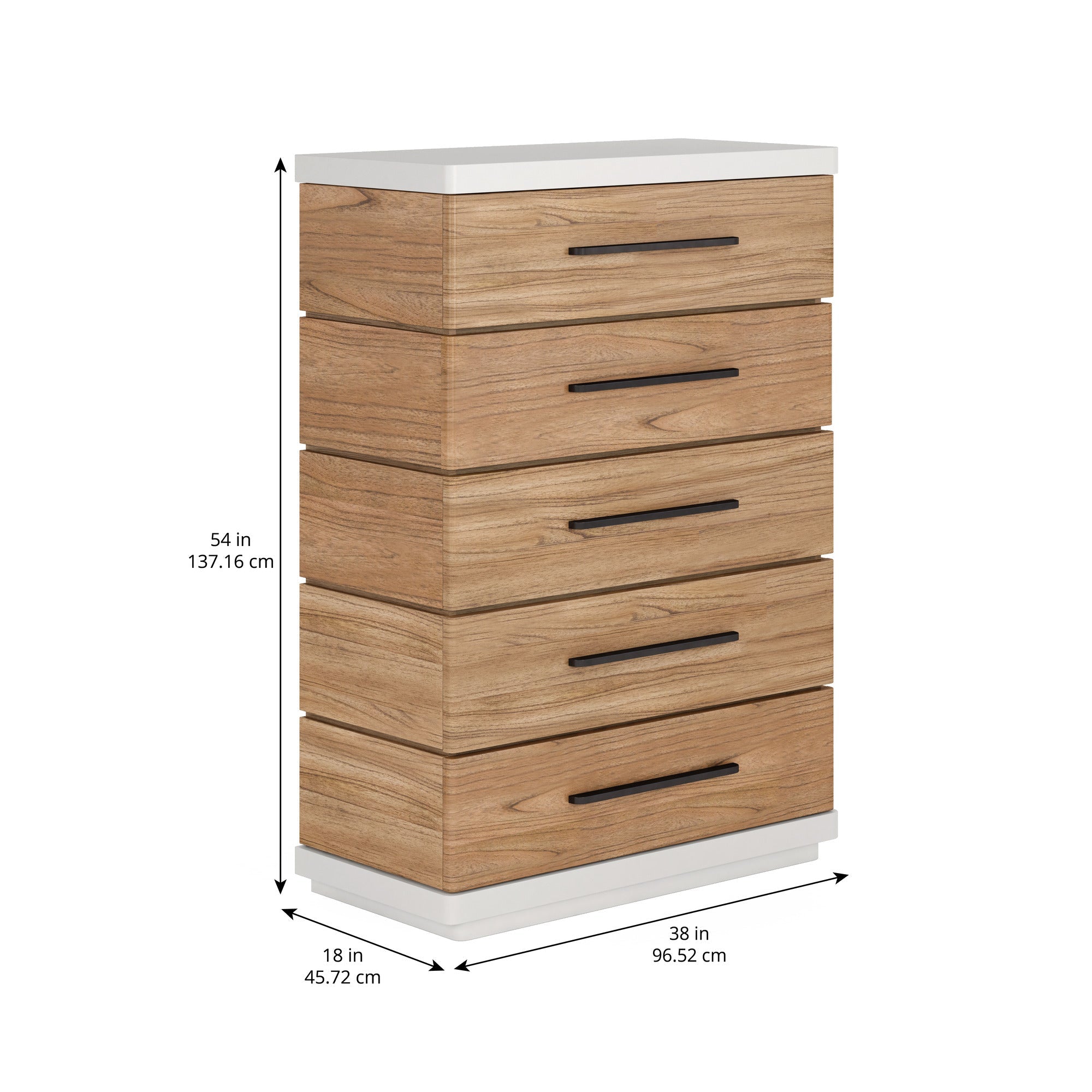 Portico Drawer Chest - Brown, White