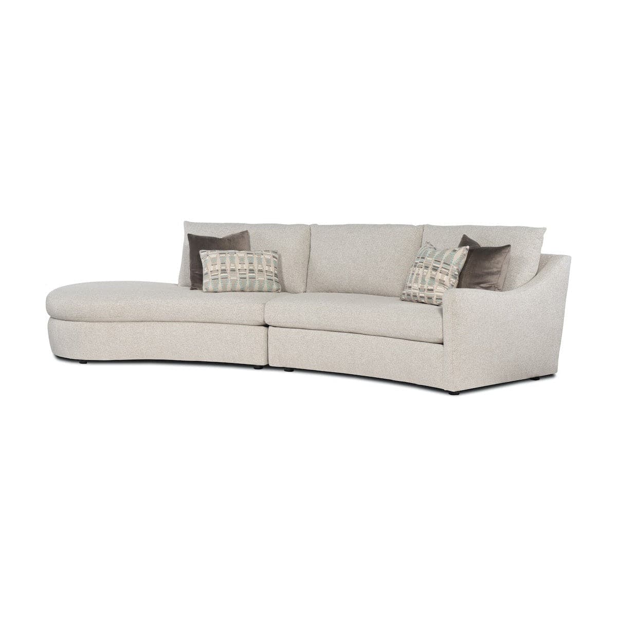 Dimitri Curved Sectional with Bumper Chaise-Hooker Furniture Custom-STOCKR-HFC-LL20-LAFCHAISE-SectionalsLAF Curved Loveseat + RAF Bumper Chaise-1-France and Son