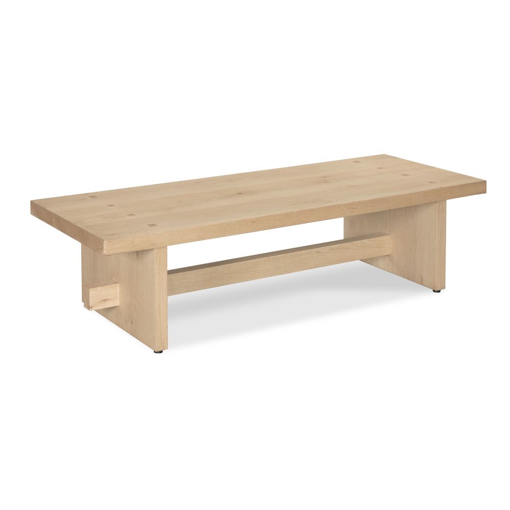 Alternate view of Crafted Cocktail Table, featuring solid wood, oak, and a thick solid plank top.