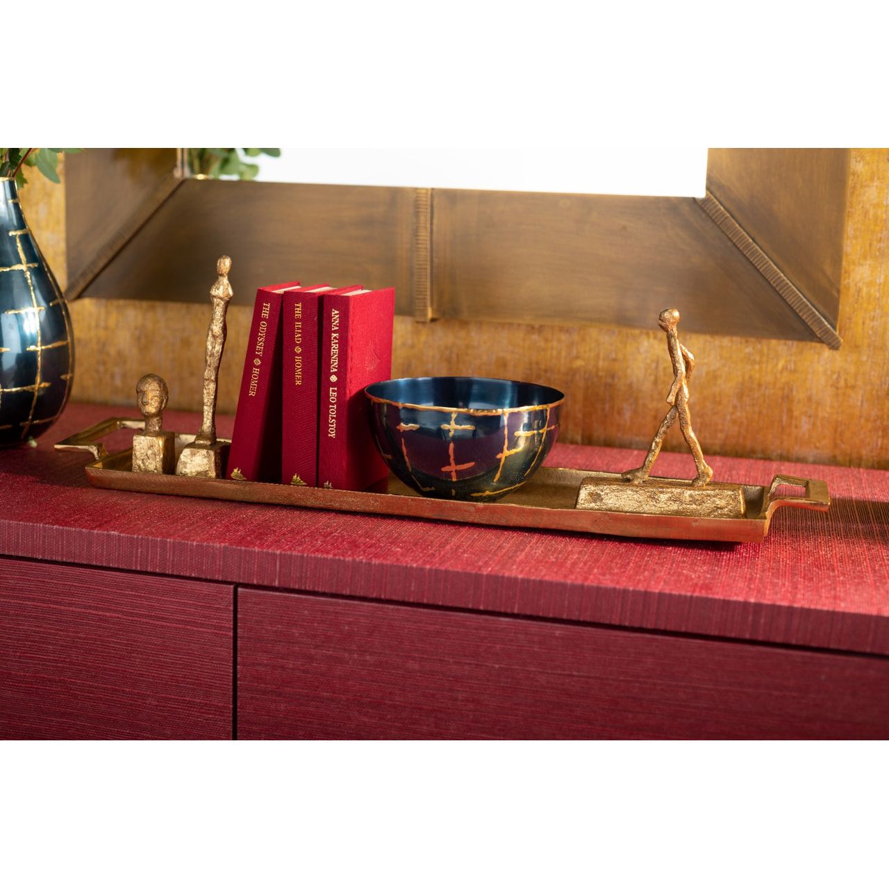 Loom Small Bowl, Anthracite and Brass