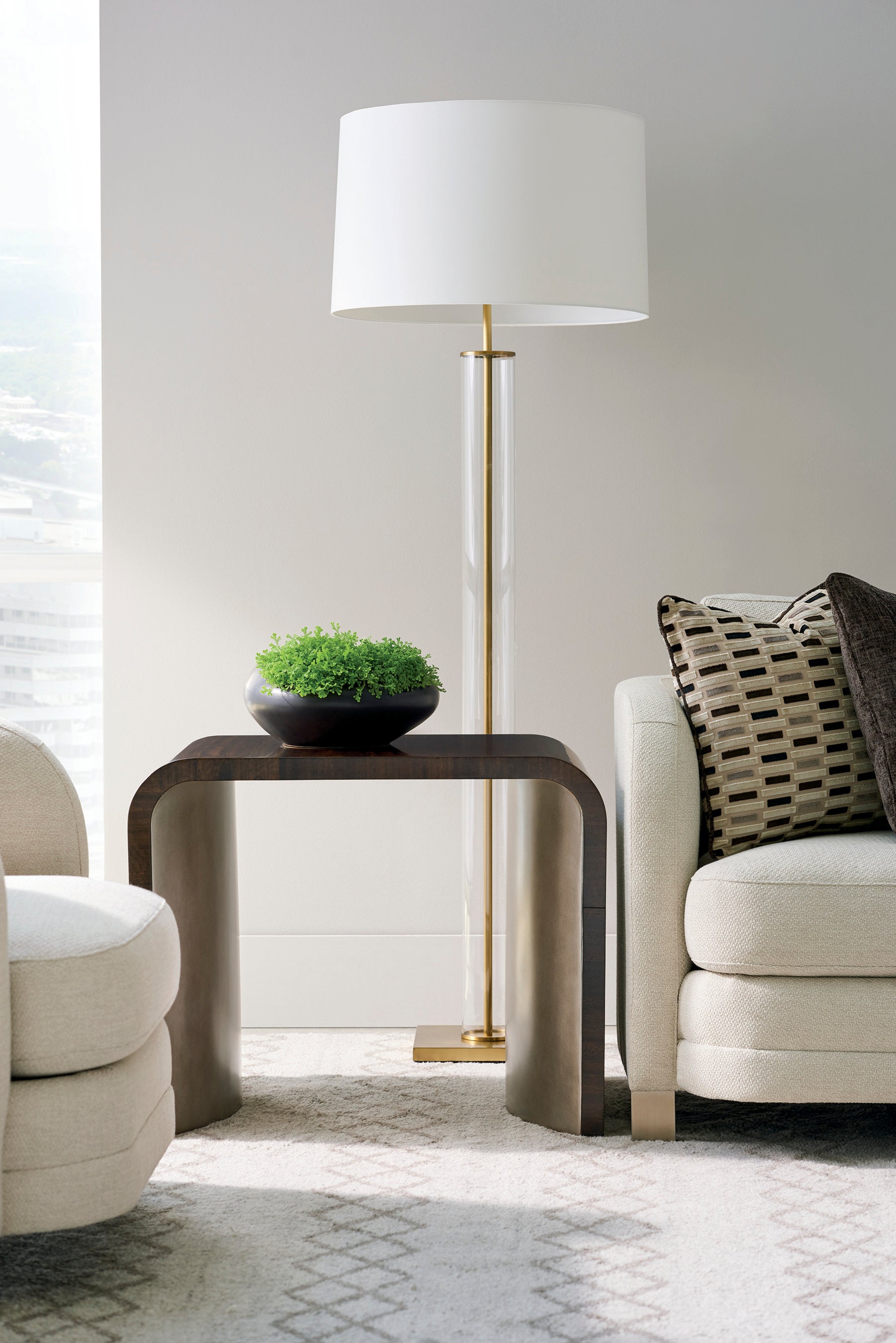 Streamline End Table  - Brown, Bronze