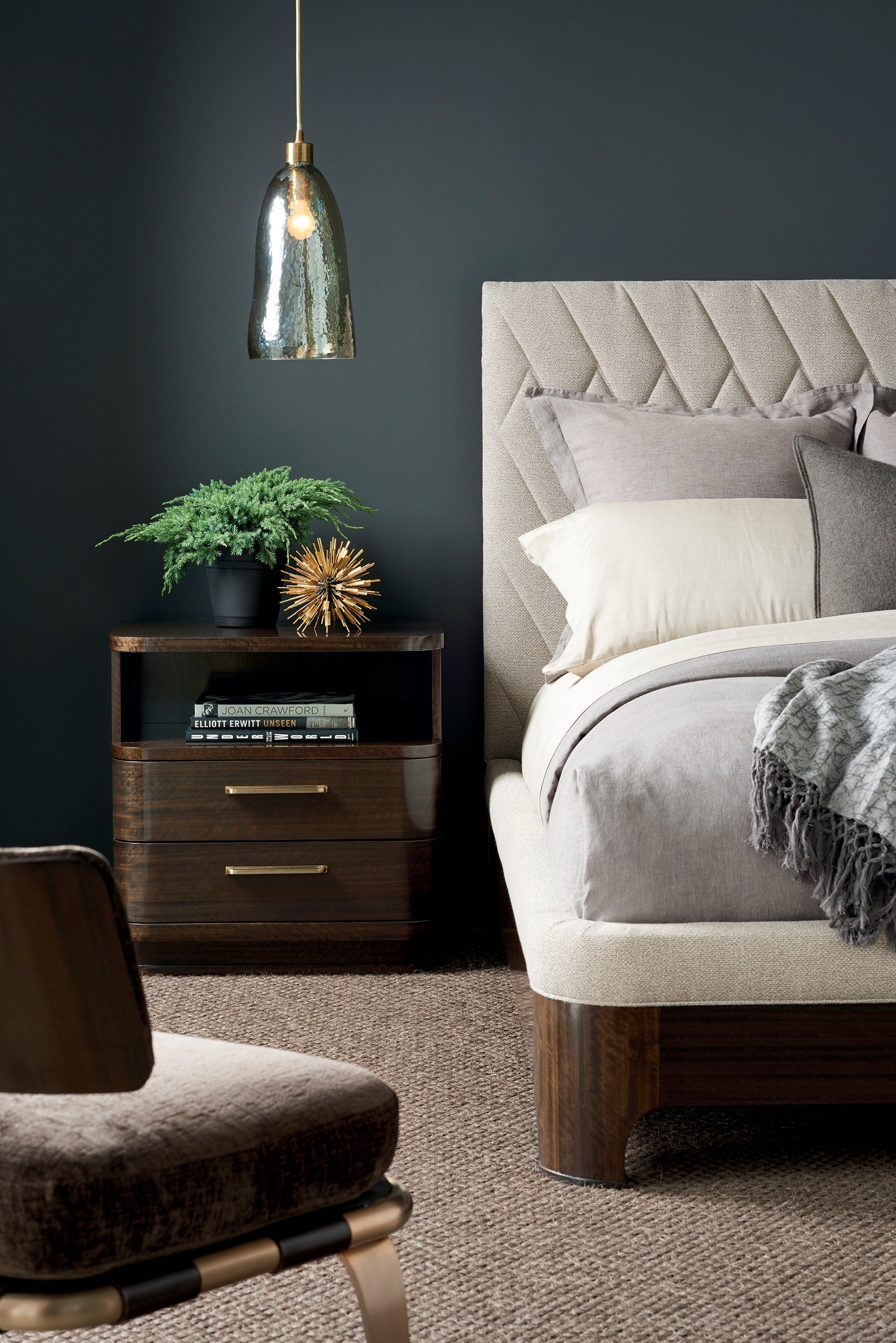 Moderne Bed Qn  - Brown, Beige