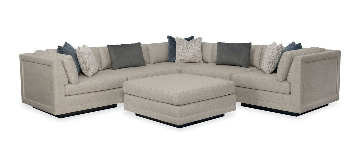 Fusion 6 Piece Sectional  - Black