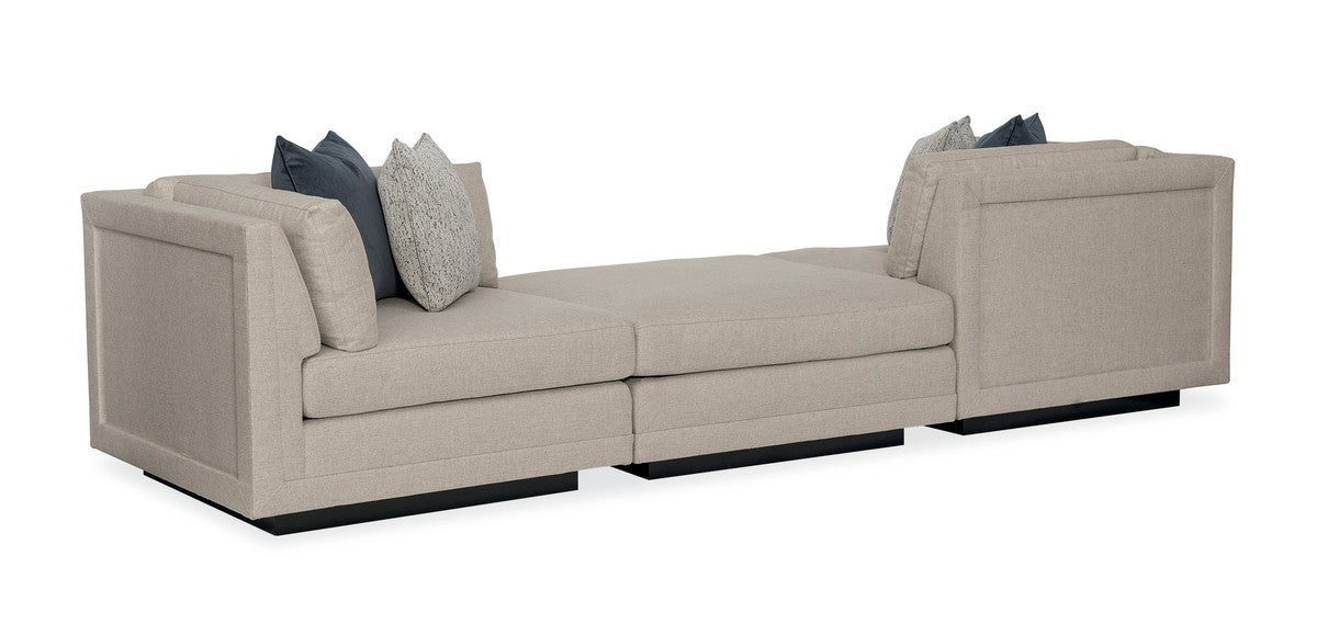 Fusion 3 Piece Sectional  - Black