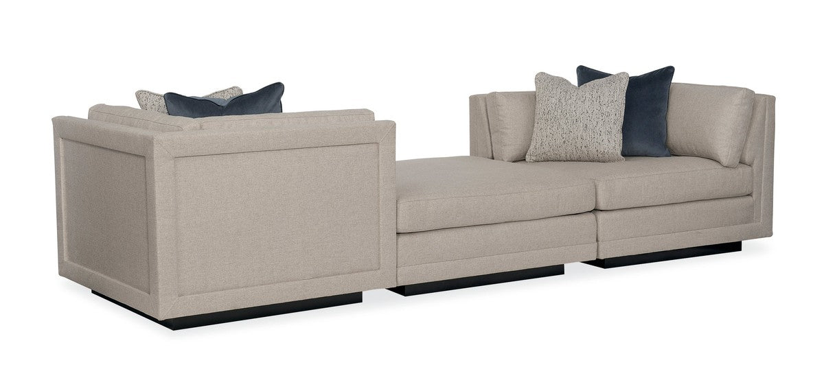 Fusion 3 Piece Sectional  - Black