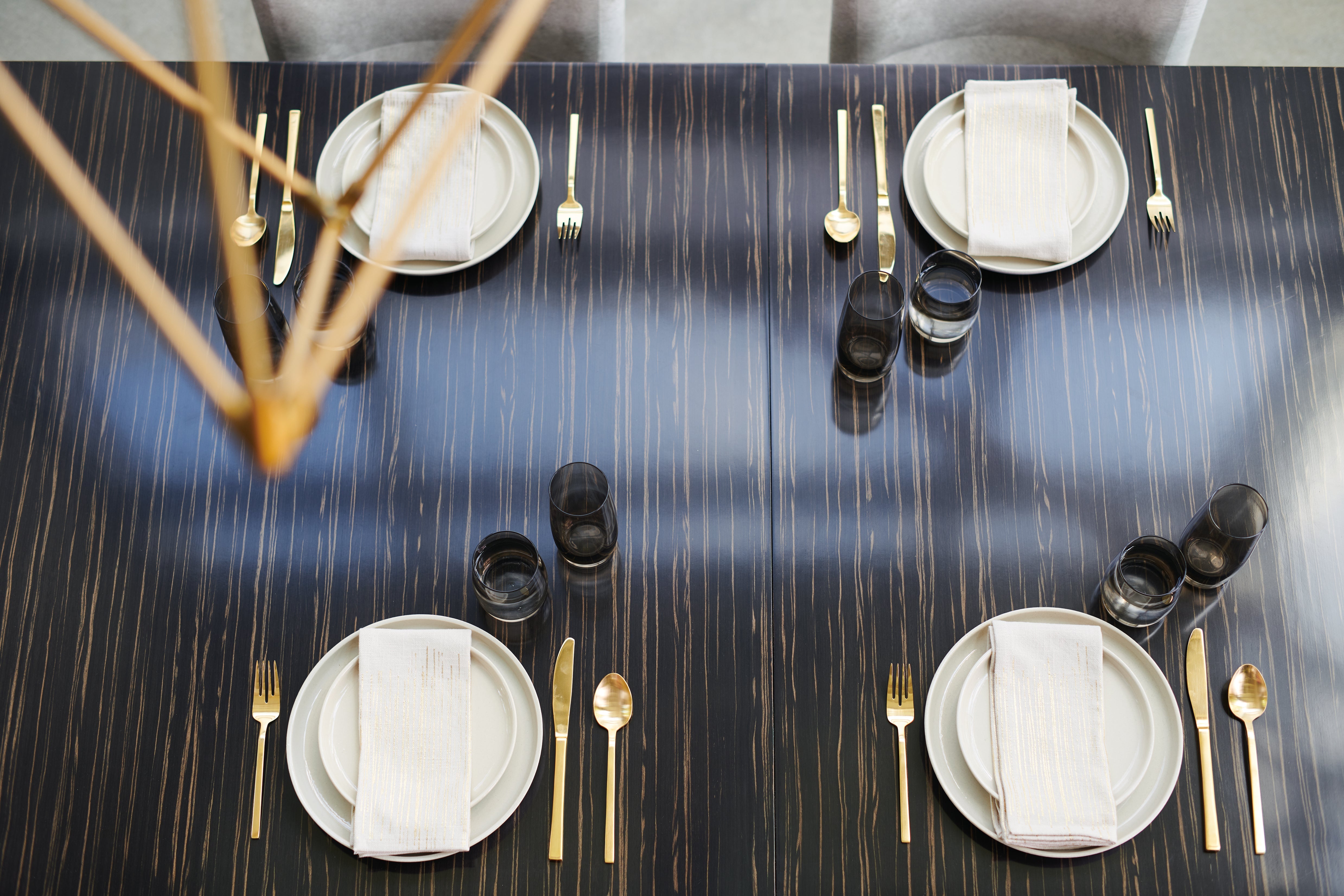 Edge Dining Table  - Black, Bronze