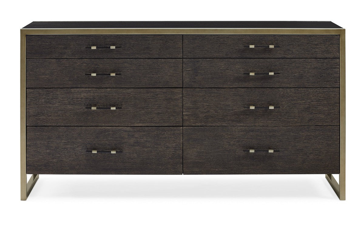 Remix Double Dresser  - Black, Brown, Gold