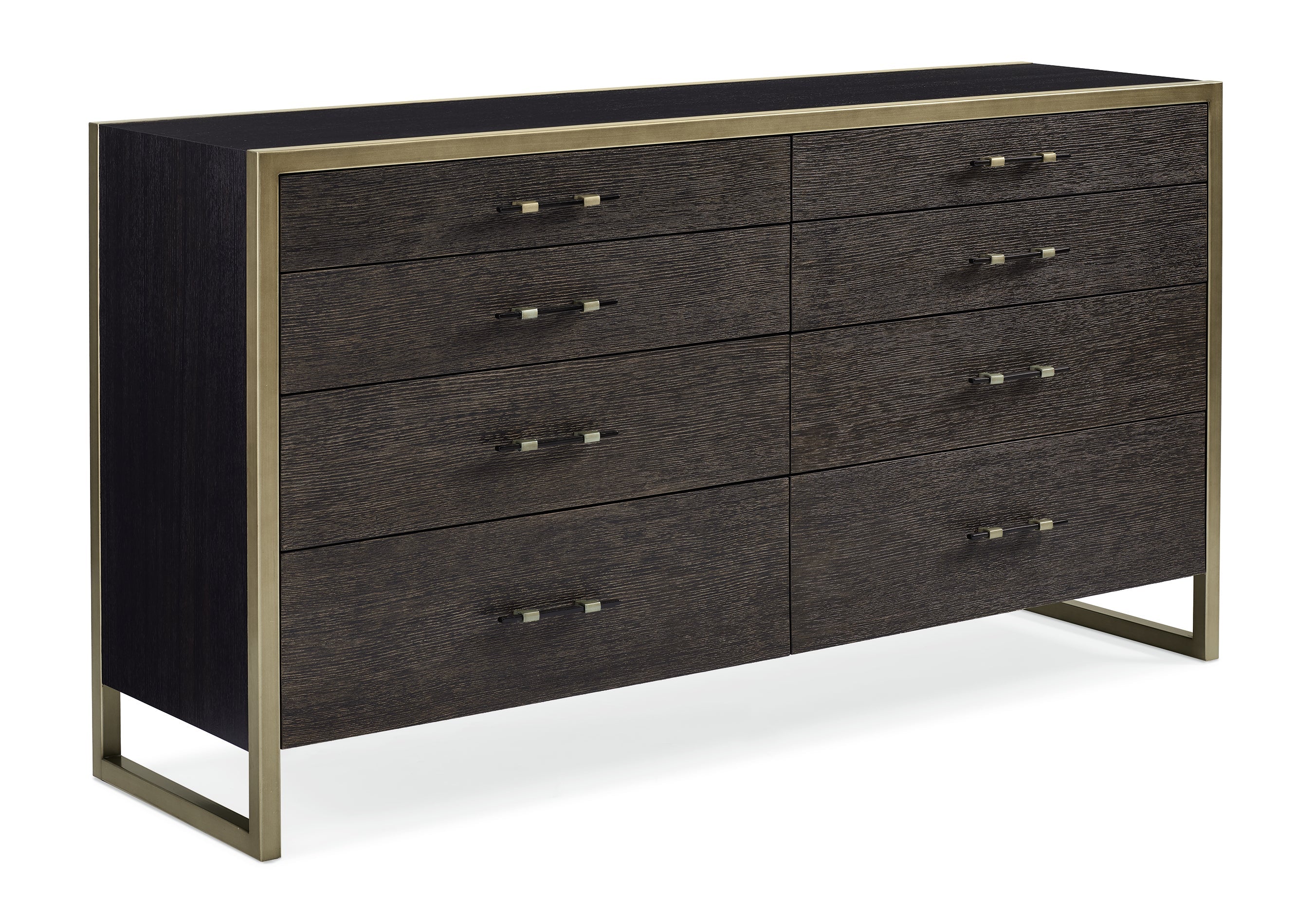 Remix Double Dresser  - Black, Brown, Gold