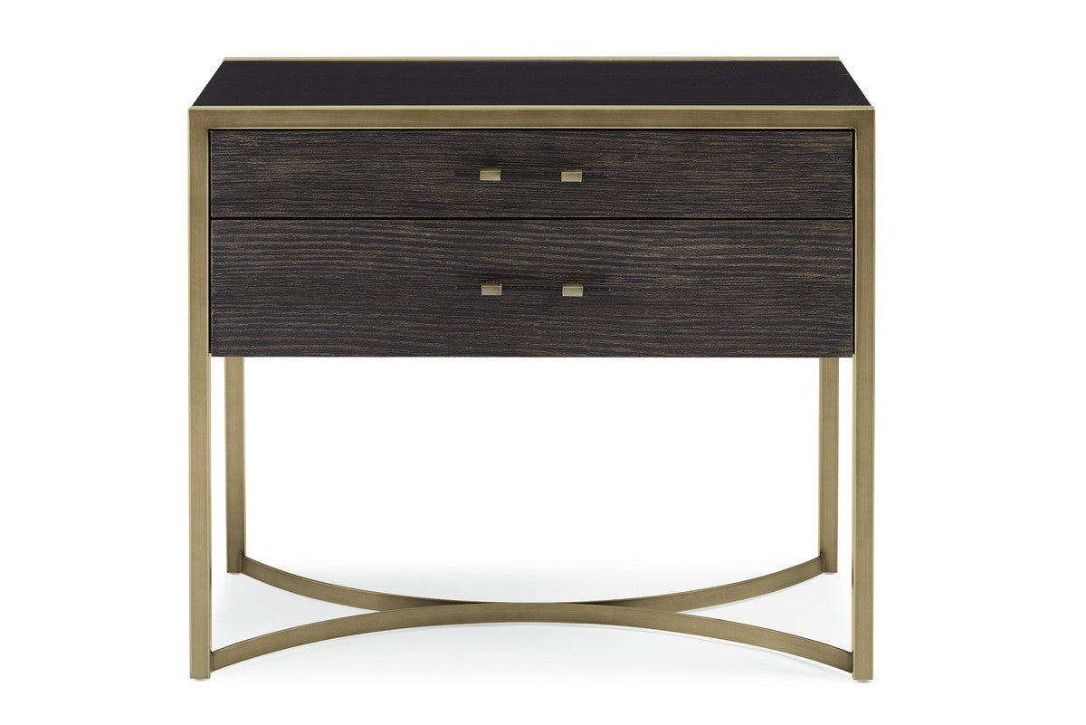 Remix Large Nightstand  - Brown, Black, Gold