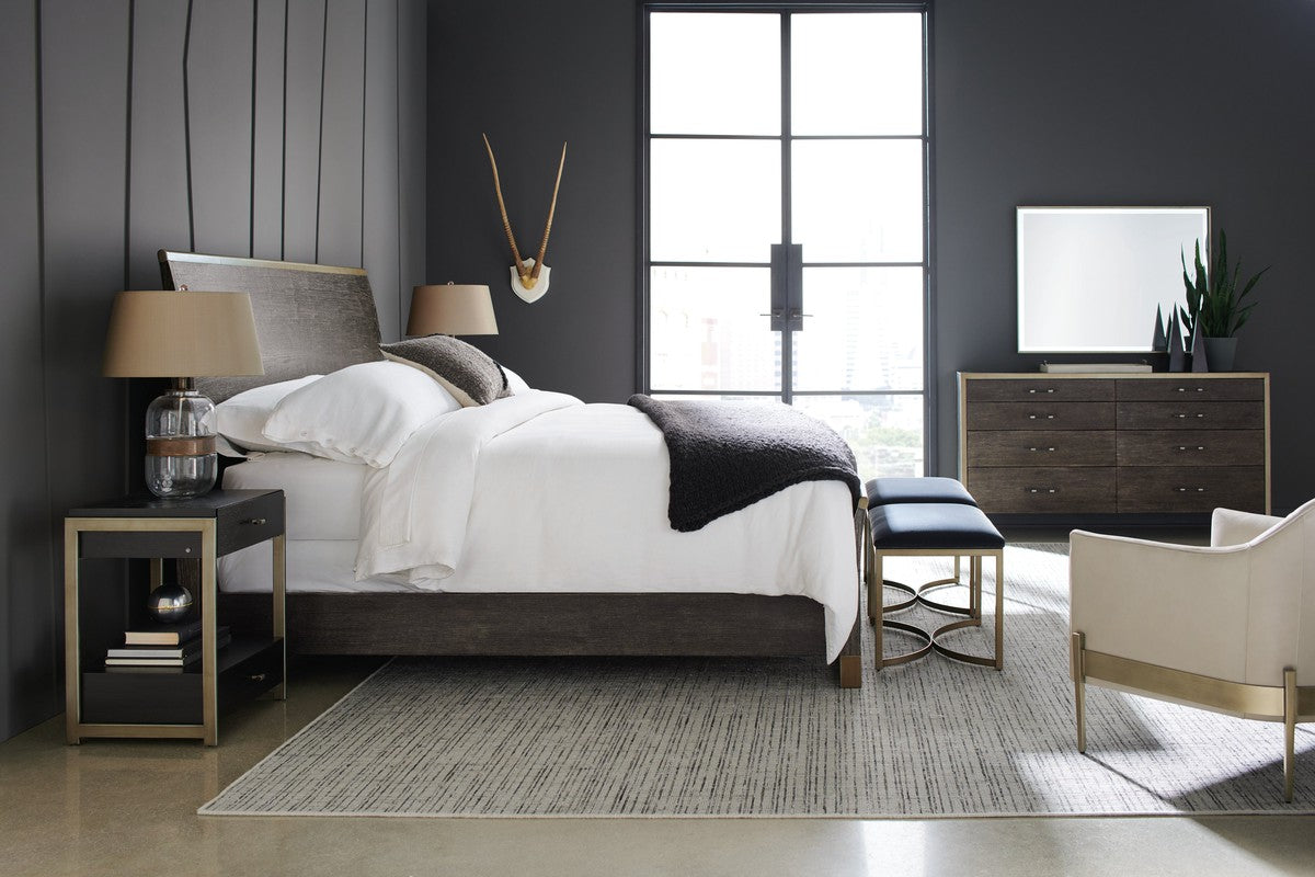 Remix Large Nightstand  - Brown, Black, Gold