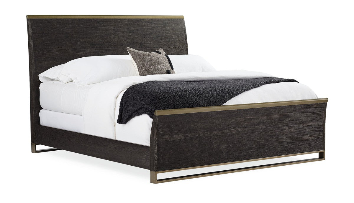 Remix Wood Bed - King  - Brown, Gold