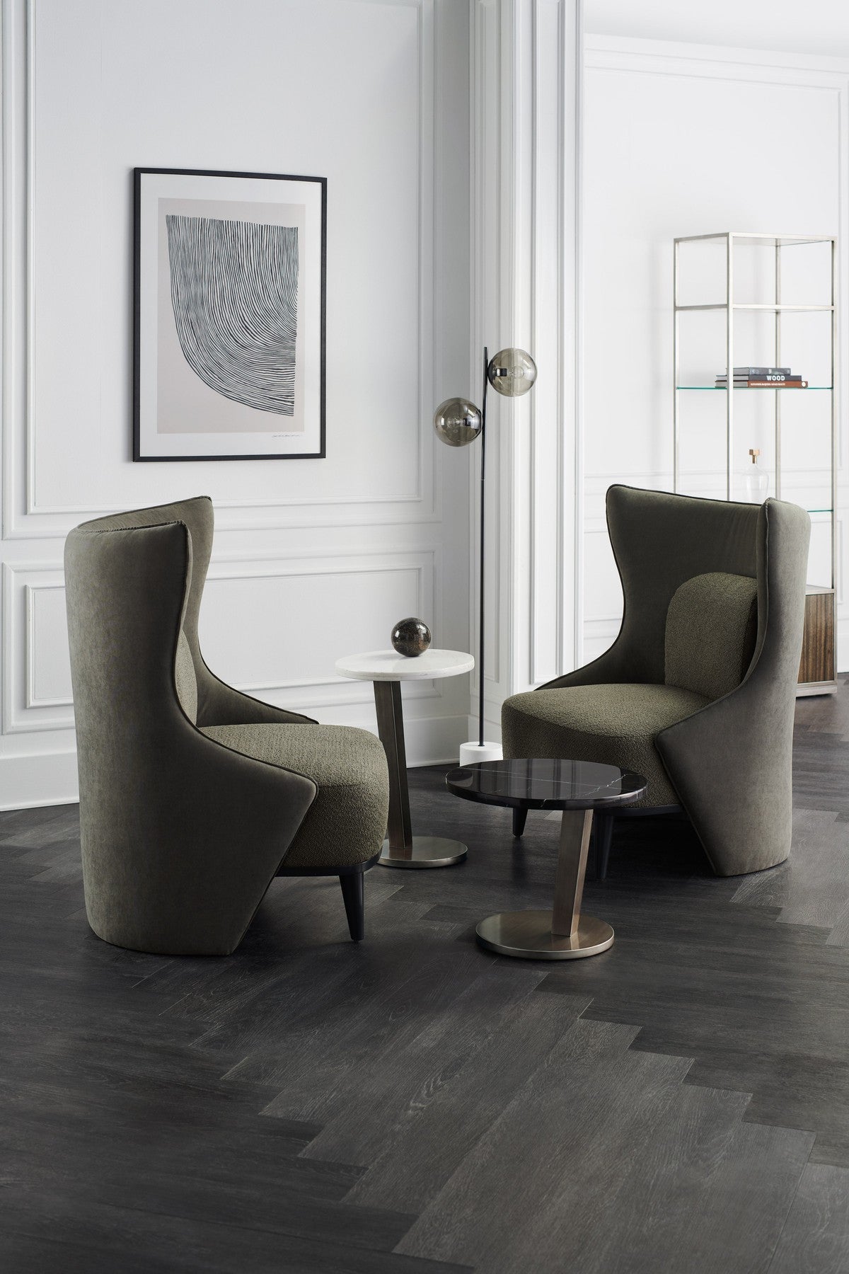 La Moda Tall Spot Table  - Silver