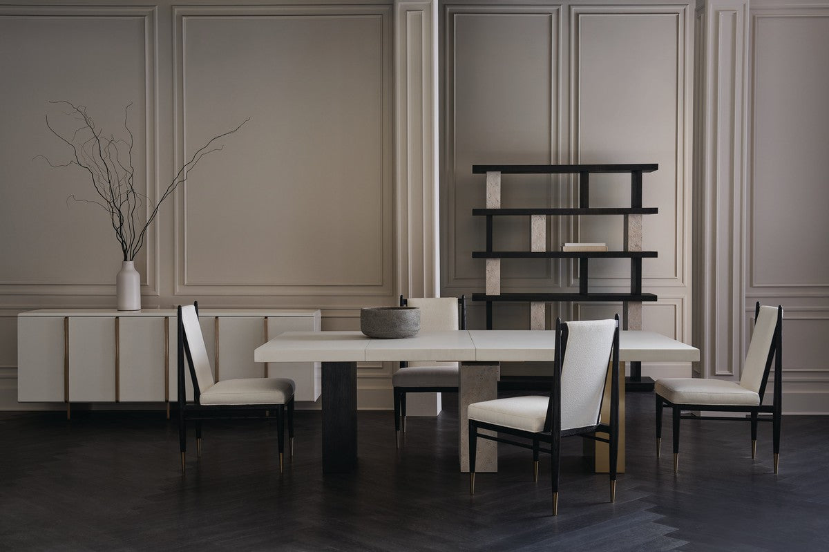 Unity Dark Dining Table  - Brown, Grey, Bronze, White