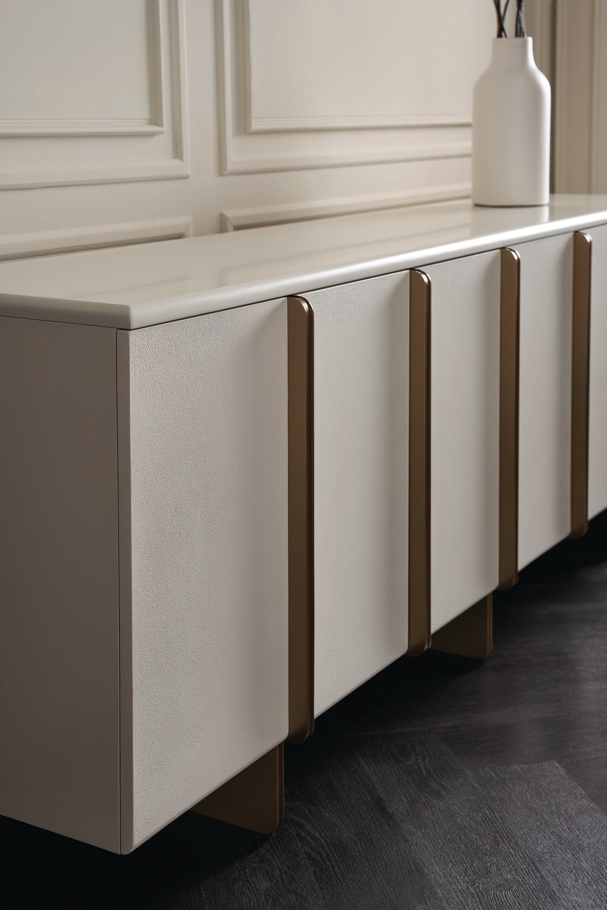 Emphasis Credenza  - White, Bronze