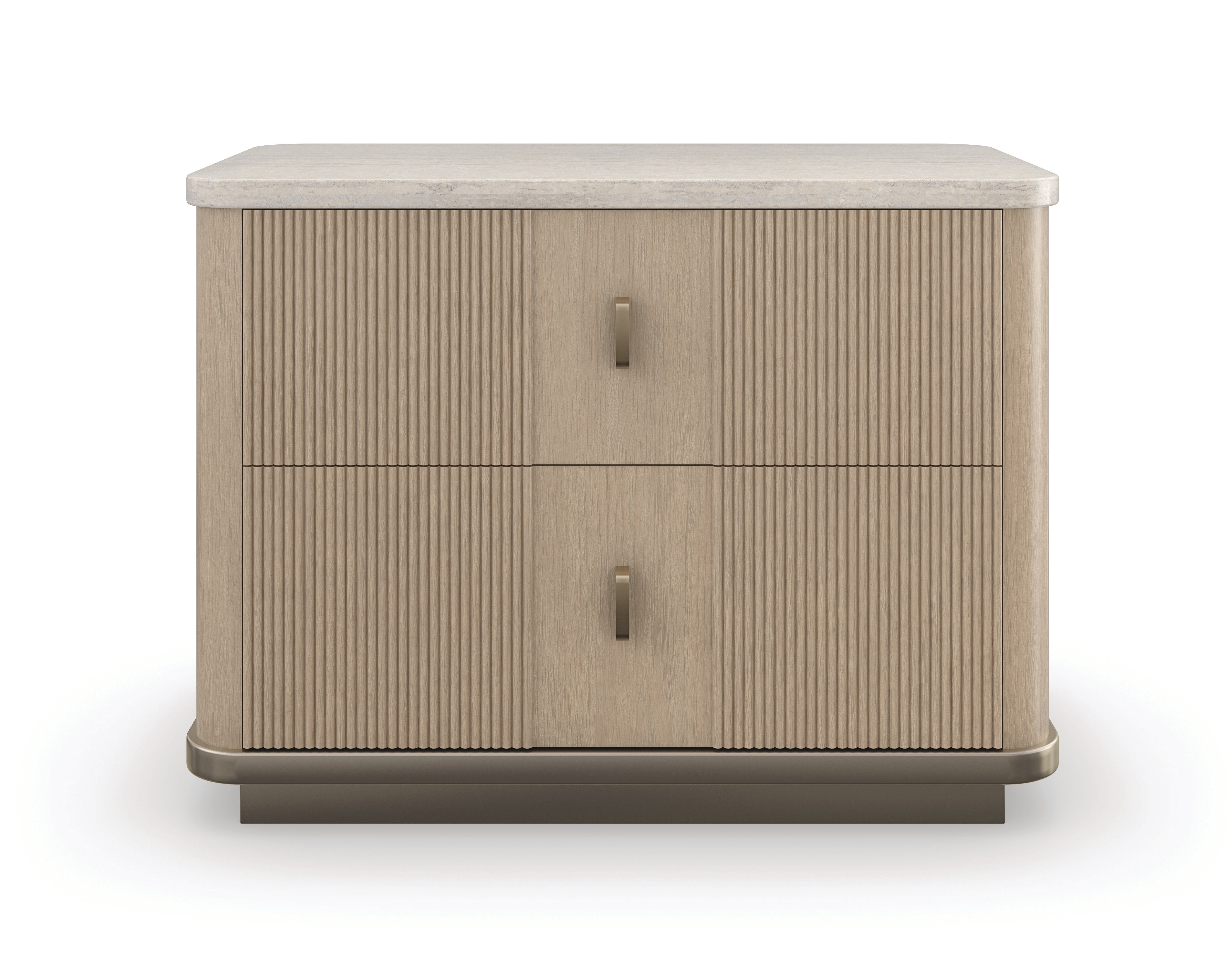Rhythm Nightstand  - Brown, Silver