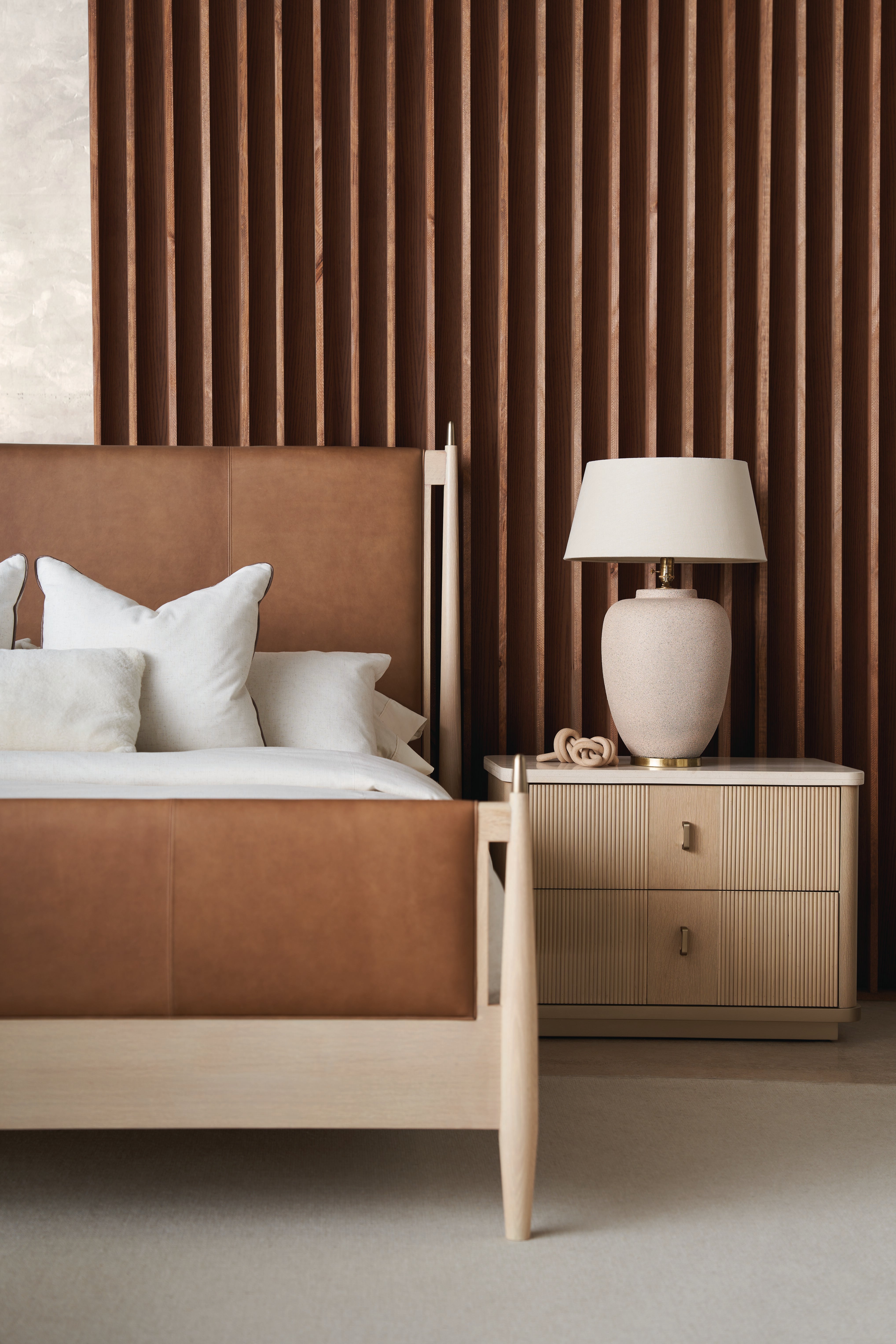 Rhythm Nightstand  - Brown, Silver