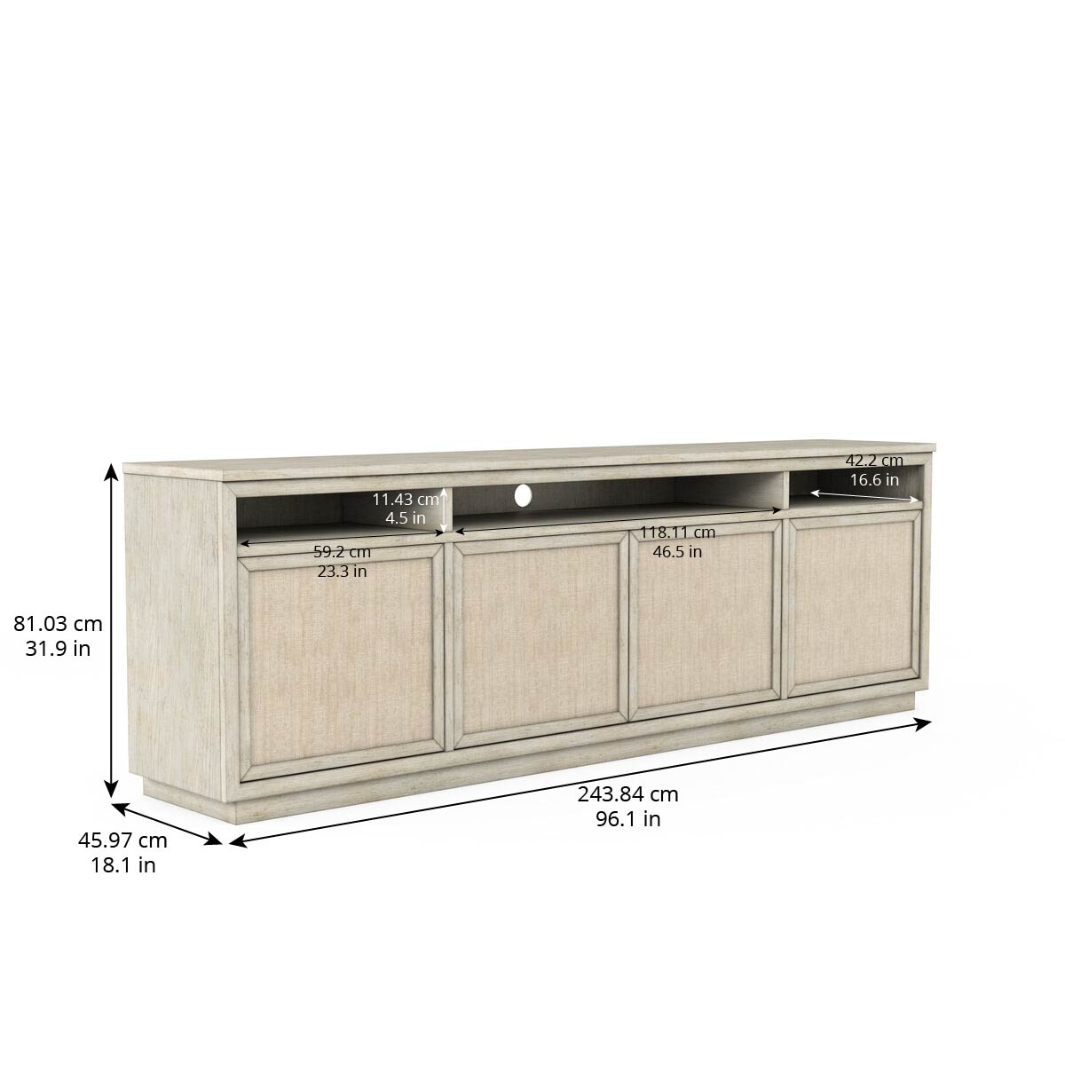 Cotiere Entertainment Console - Beige