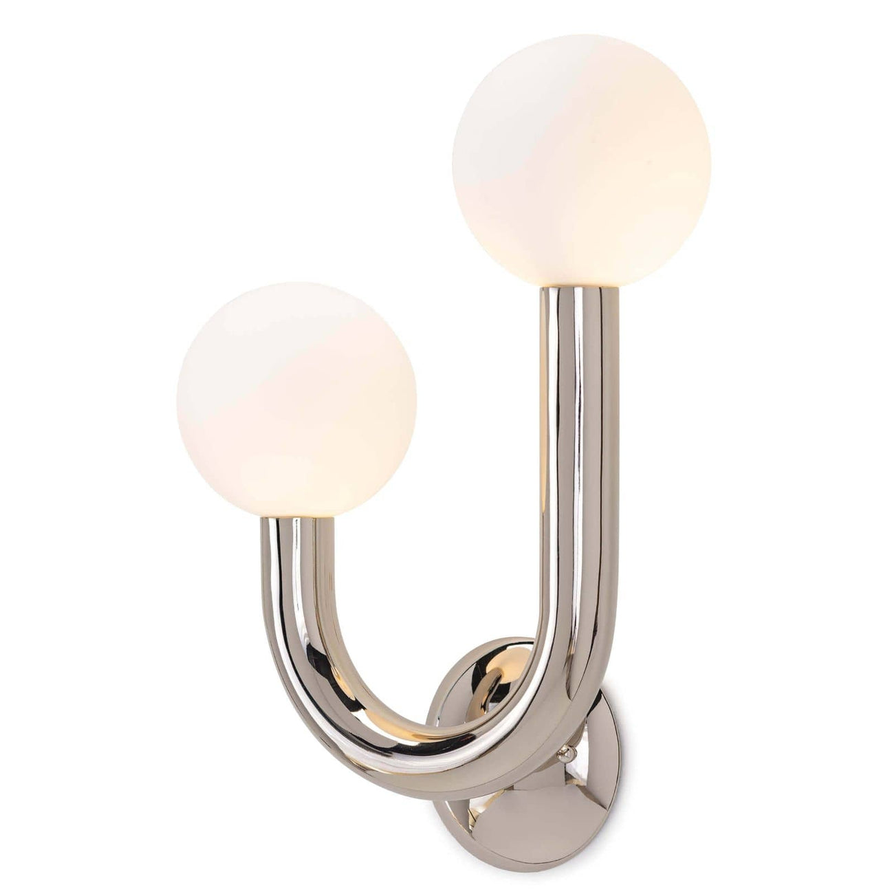 Regina Andrew Left Happy Sconce - Polished Nickel-Regina Andrew Design-STOCKR-RAD-15-1144L-PN-Wall Lighting-3-France and Son