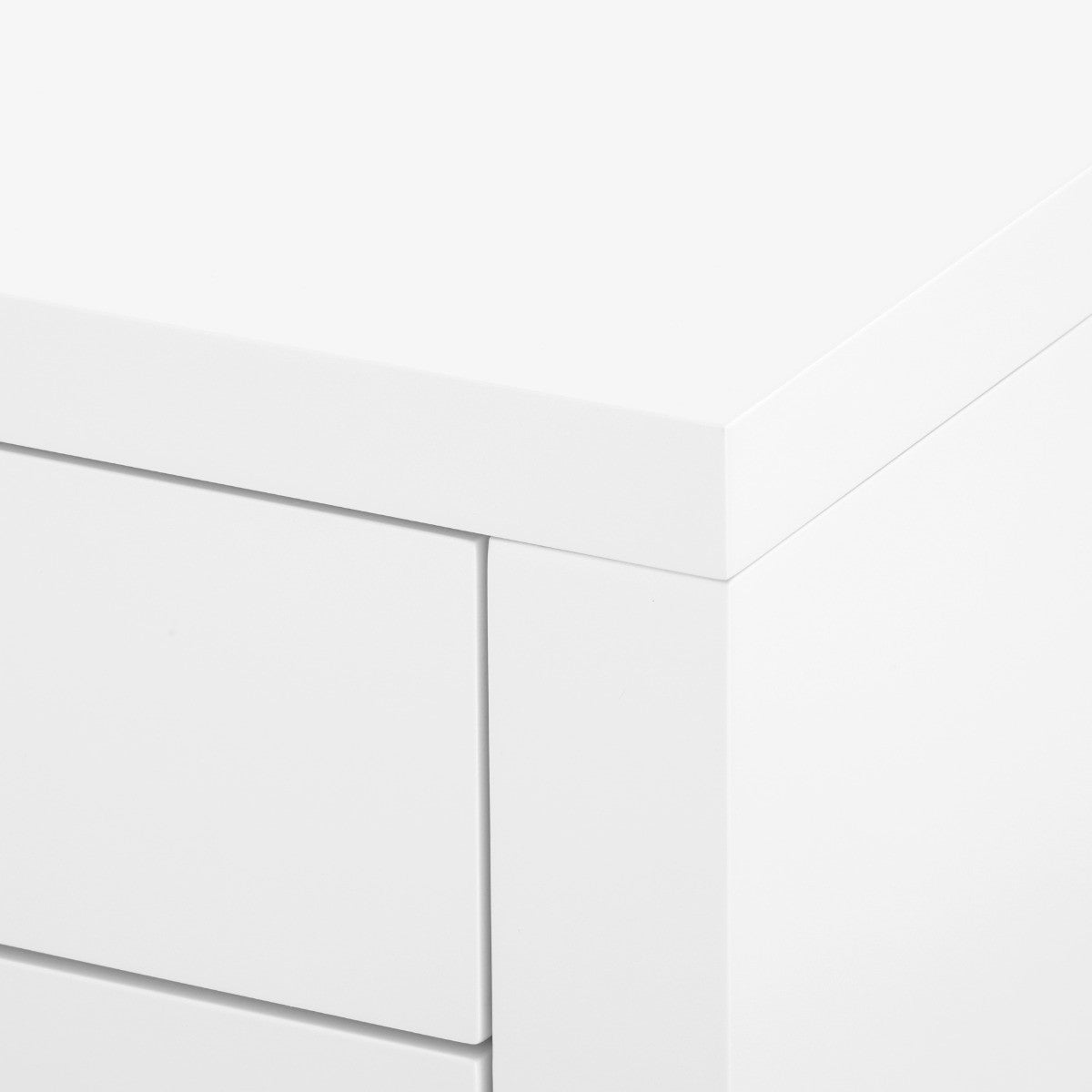 Morgan 3-Drawer Side Table, Chiffon White