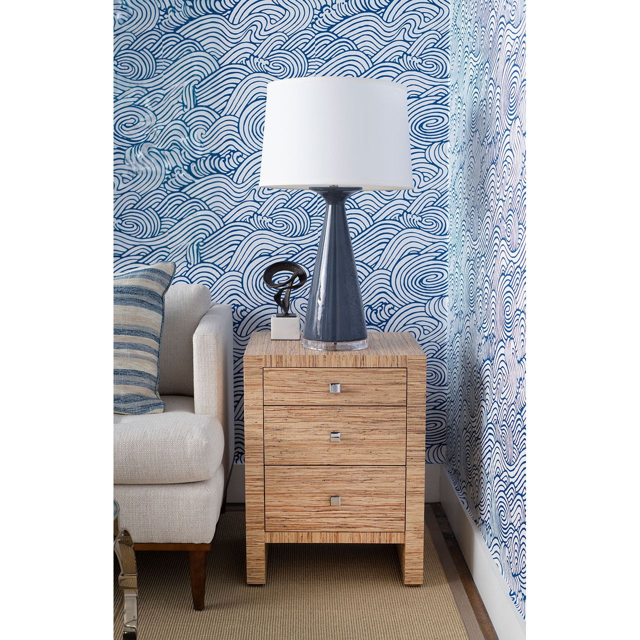 Morgan 3-Drawer Side Table, Papyrus