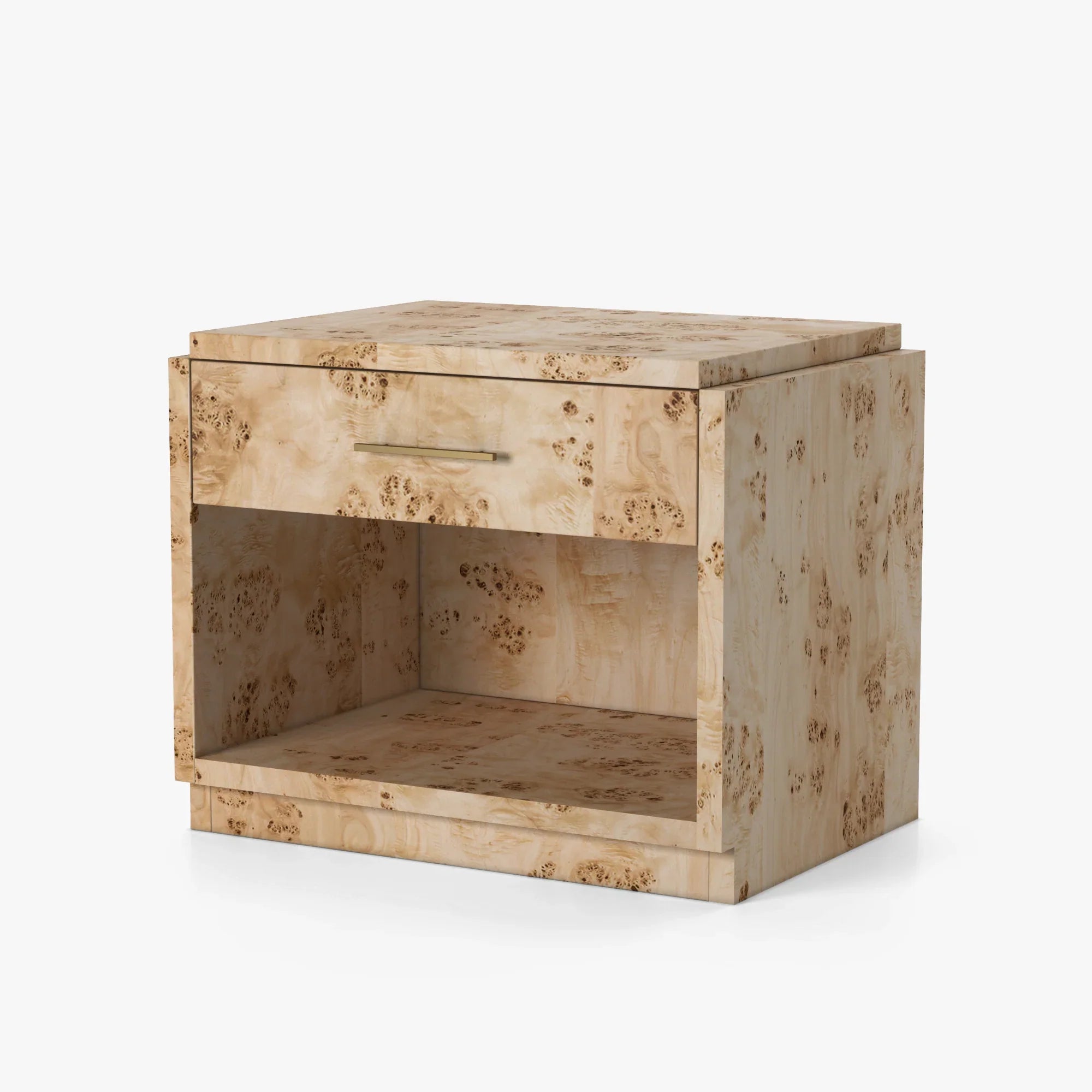 Wesley Burl Nightstand - Light Burl