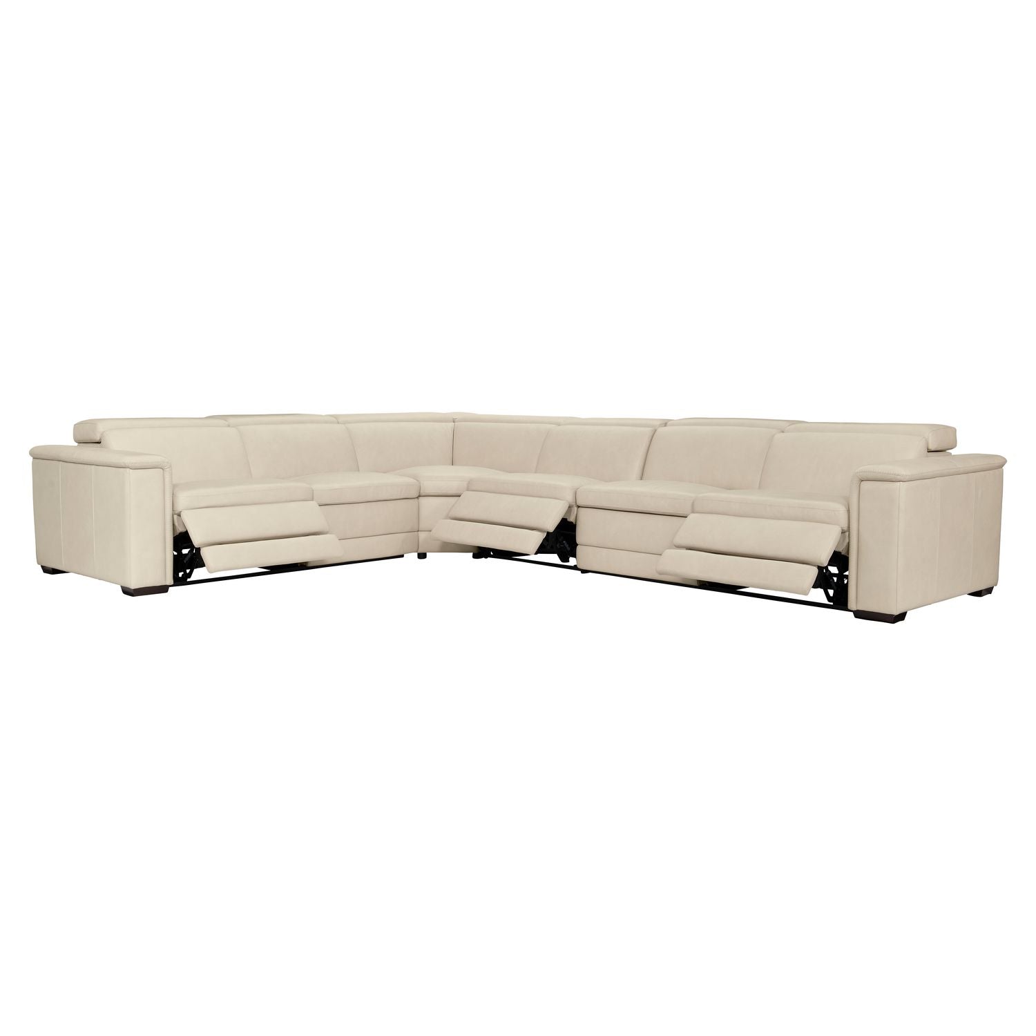 Lioni Leather Power Motion Sectional Recliner