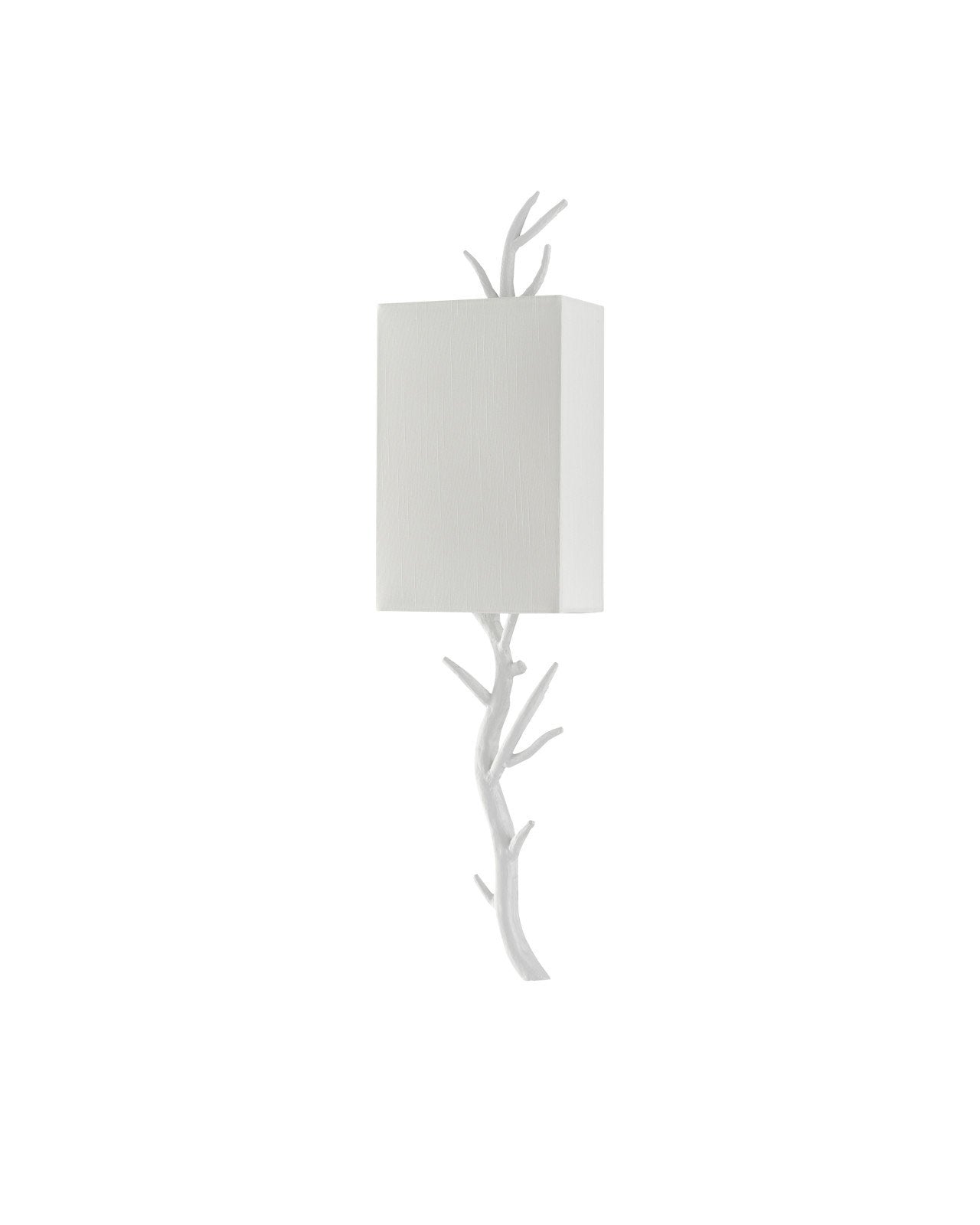 Baneberry White Wall Sconce, White Shade, Right