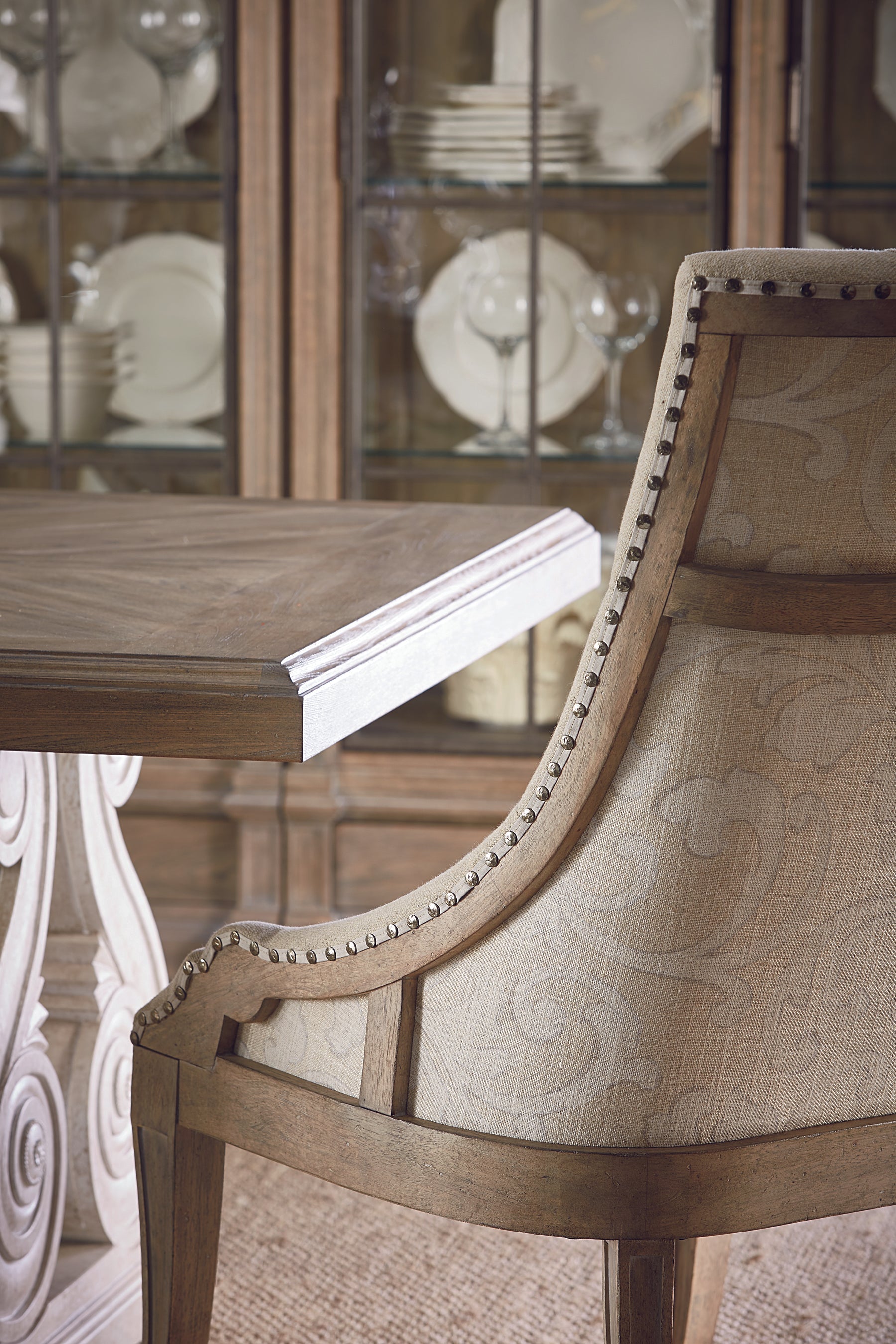 Arch Salvage Reeves Host Chair - Beige