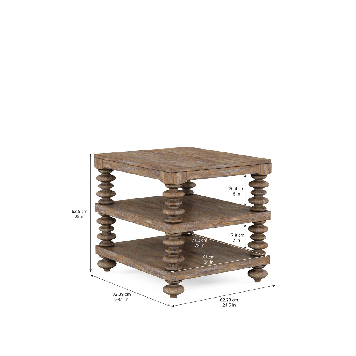 Architrave End Table - Brown