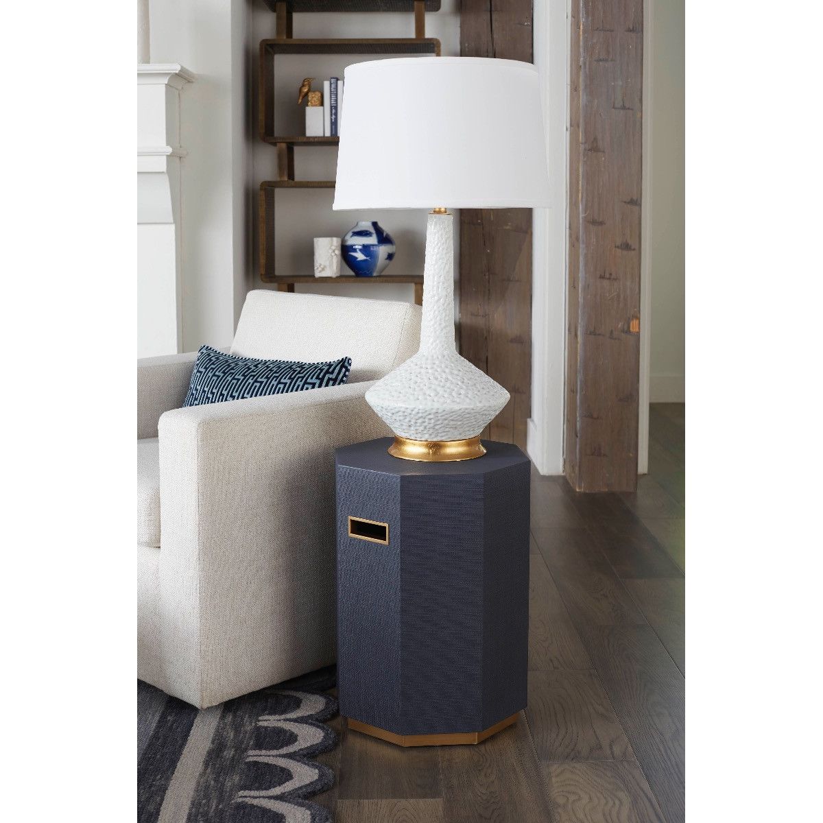 Octavia Side Table, Storm Blue