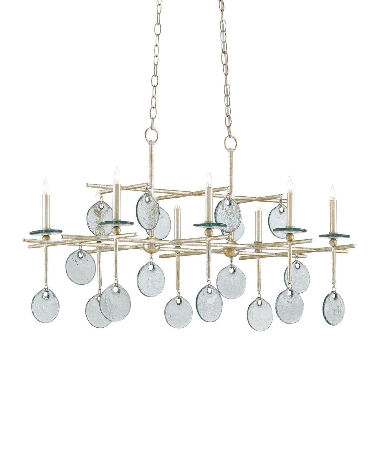 Sethos Silver Rectangular Chandelier