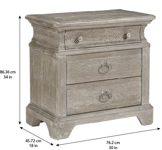 Summer Creek Light-Keeper's Bedside Chest - Grey