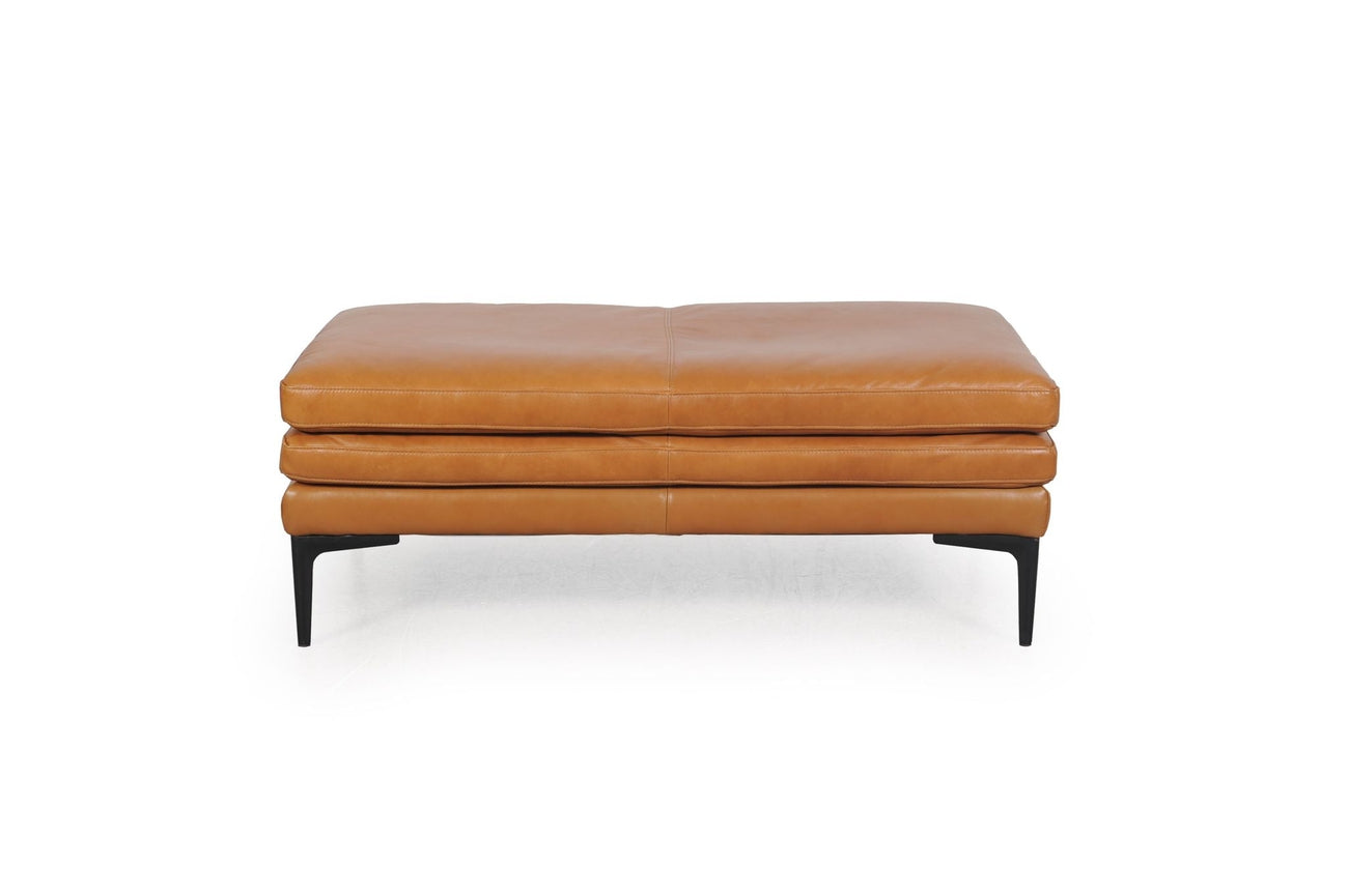 Jane Full leather Bench Ottoman Tan-Moroni Leather-MORONI-439461961-Stools & Ottomans-2-France and Son