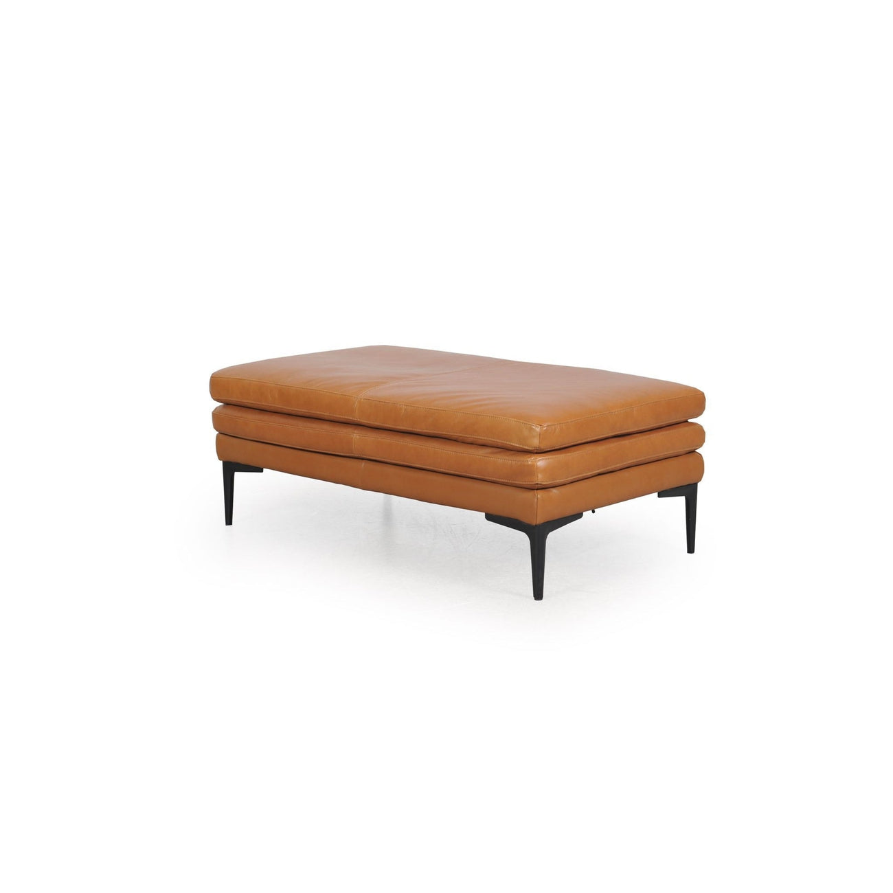 Jane Full leather Bench Ottoman Tan-Moroni Leather-MORONI-439461961-Stools & Ottomans-1-France and Son