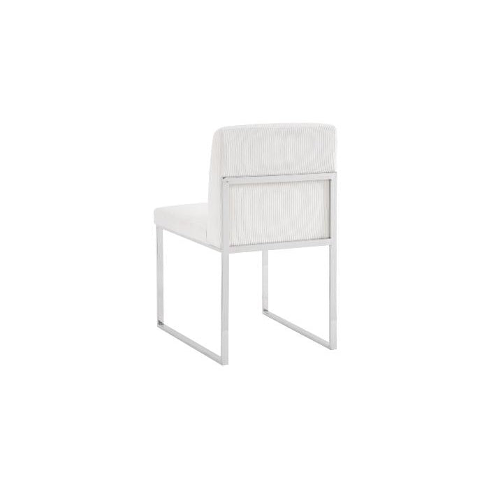 Frozen White Corduroy Dining Chair-Phillips Collection-PHIL-PH103733-Dining Chairs-3-France and Son