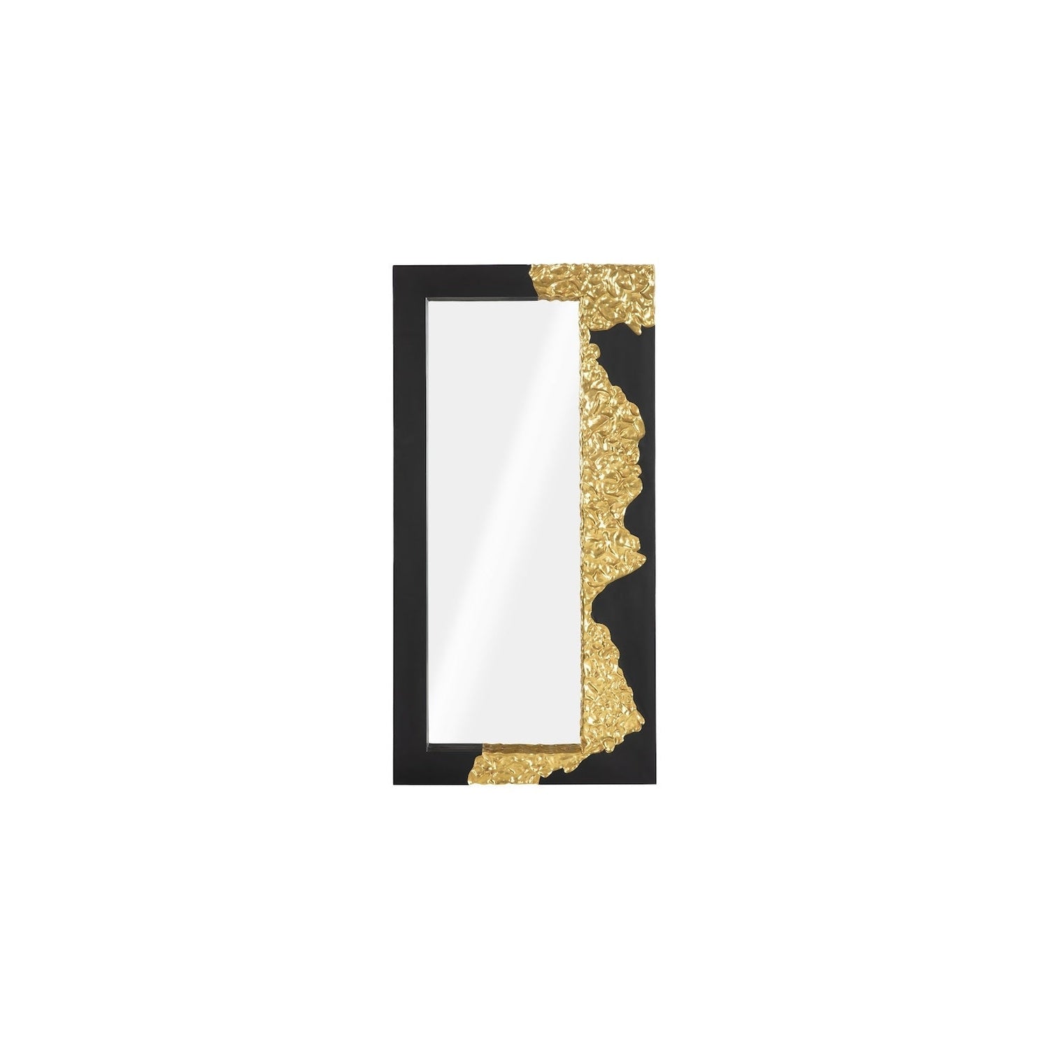 Mercury Rectangular Black Gold Mirror-Phillips Collection-PHIL-PH112040-Mirrors-1-France and Son