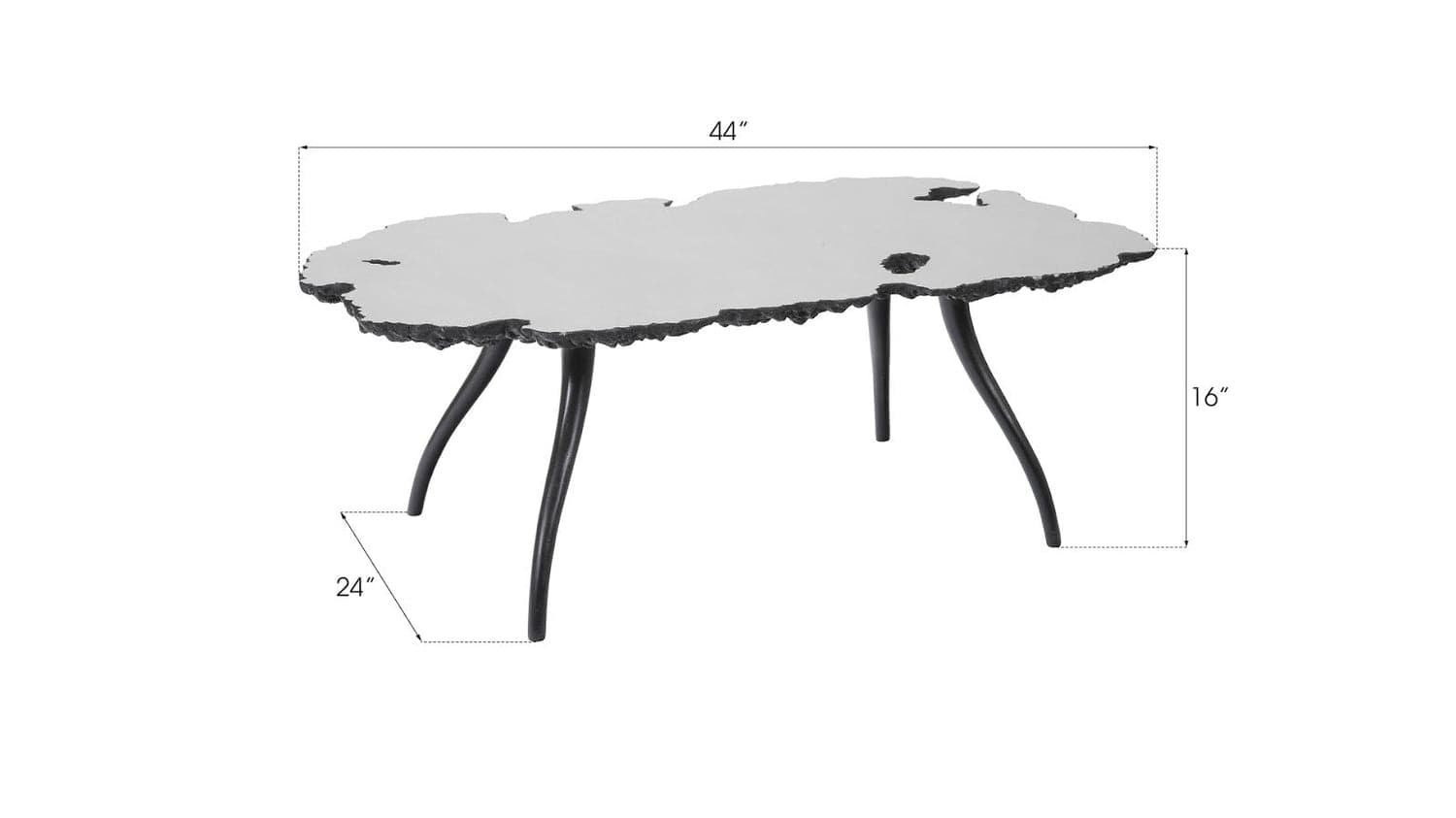 Lava Coffee Table on Iron Legs-Phillips Collection-PHIL-PH80011-Coffee Tables-2-France and Son