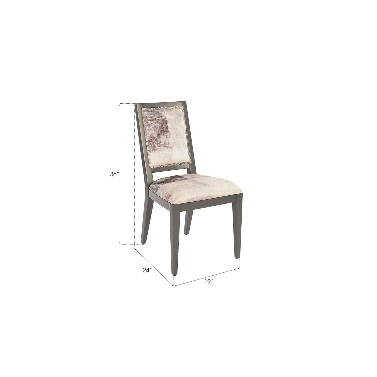 Mesmerize Dining Chair Mist Gray - Gray Wooden Legs-Phillips Collection-PHIL-PH81457-Dining Chairs-6-France and Son