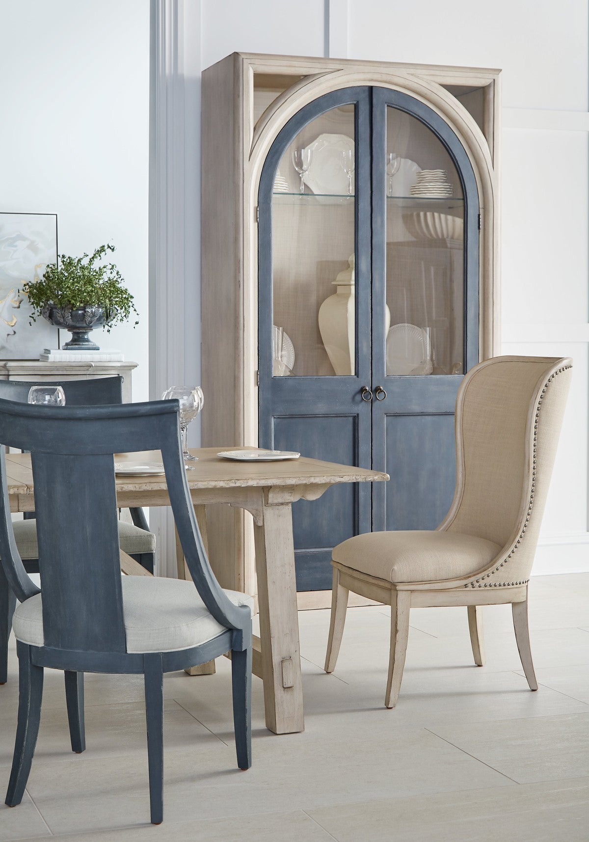 Alcove Side Chair, Slate - Blue